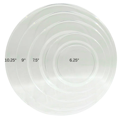 Clear Magnificence Heavy weight Plastic Dinner Plate: