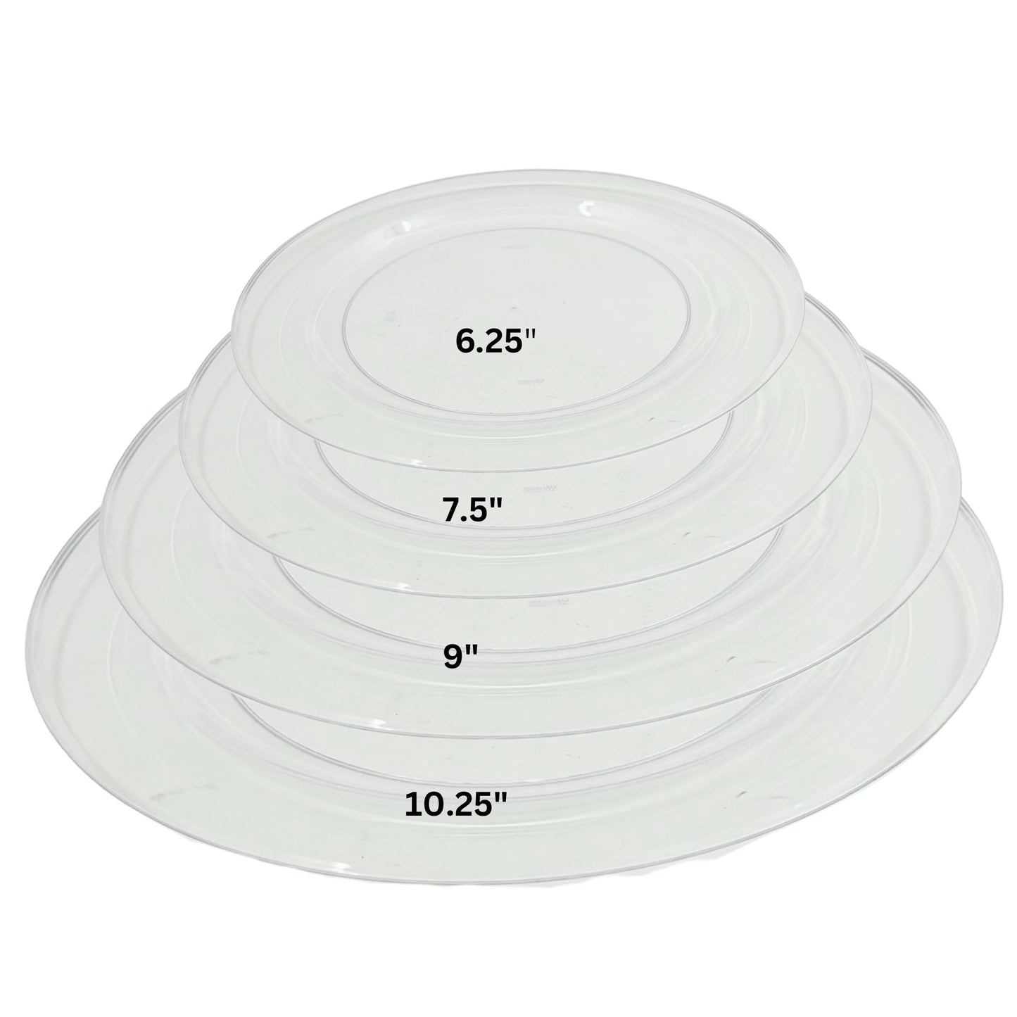 Clear Magnificence Heavy weight Plastic Dinner Plate