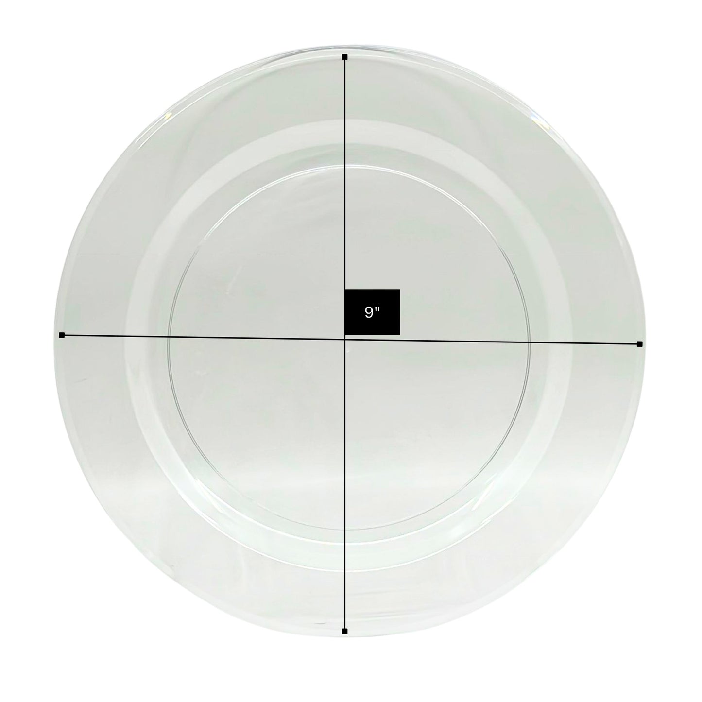 Clear Magnificence Heavy weight Plastic Dinner Plate