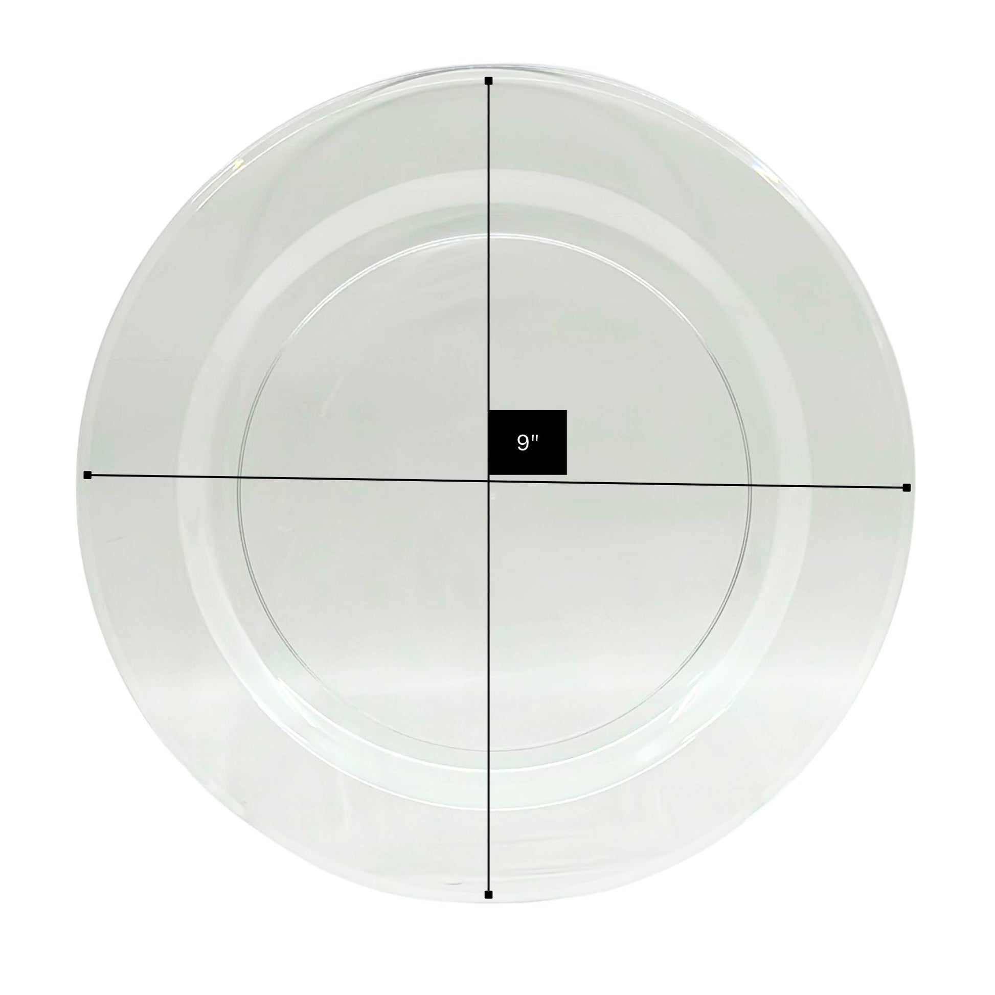 Clear Magnificence Heavy weight Plastic Dinner Plate