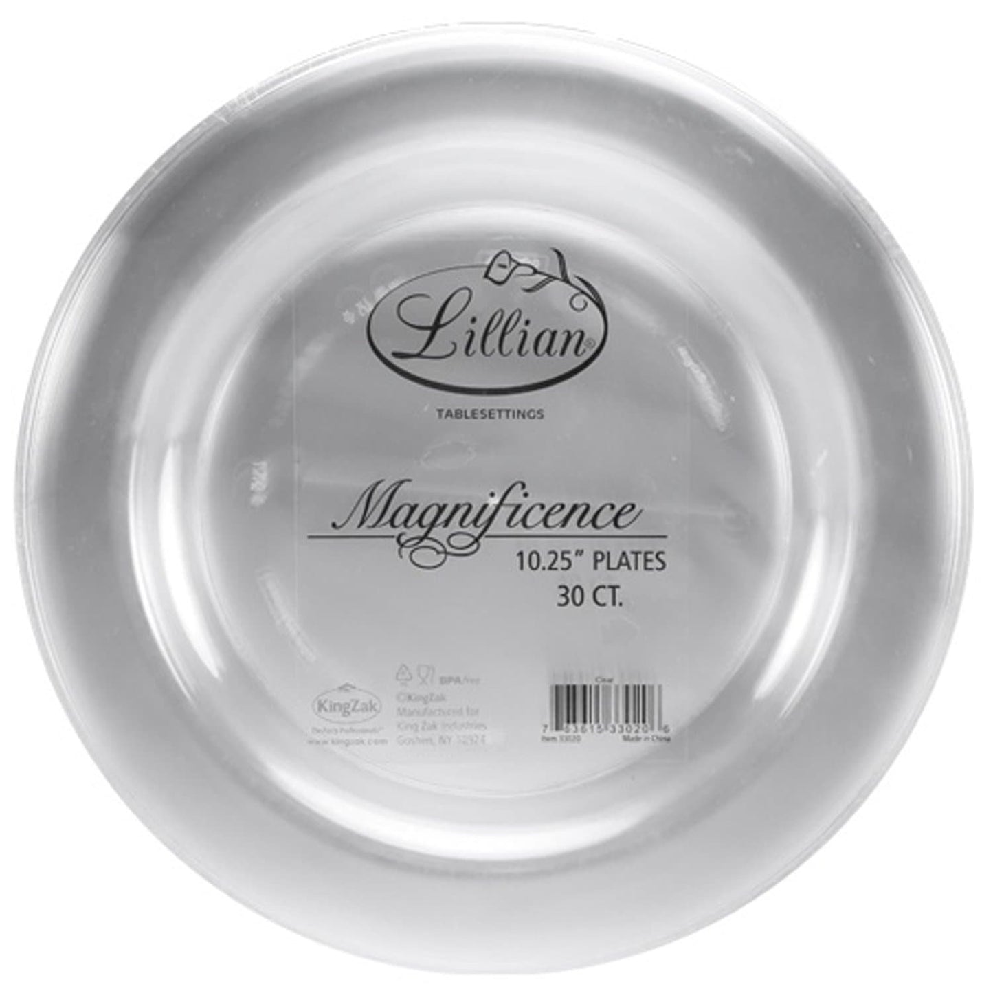 Clear Magnificence Heavy weight Plastic Dinner Plate