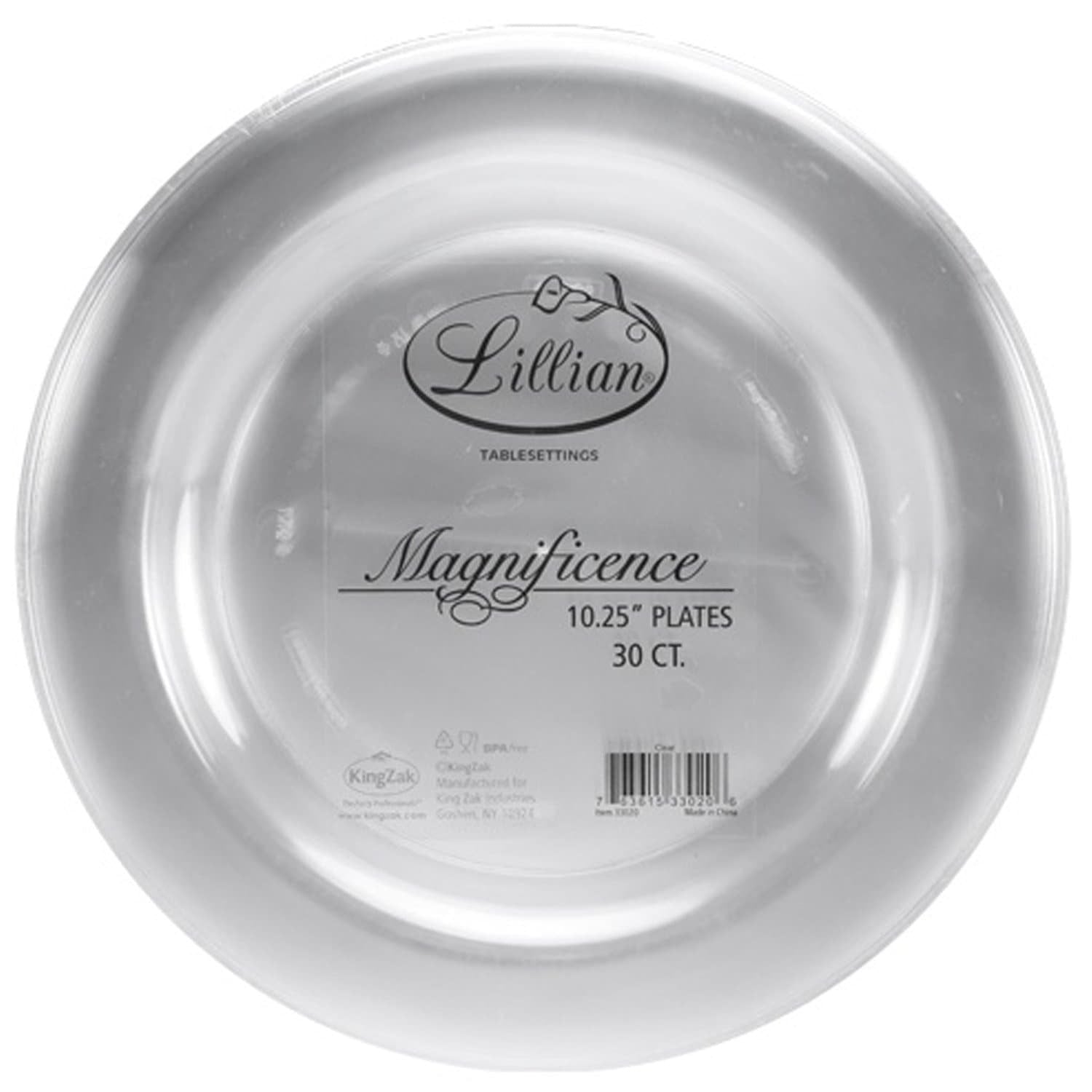 Clear Magnificence Heavy weight Plastic Dinner Plate