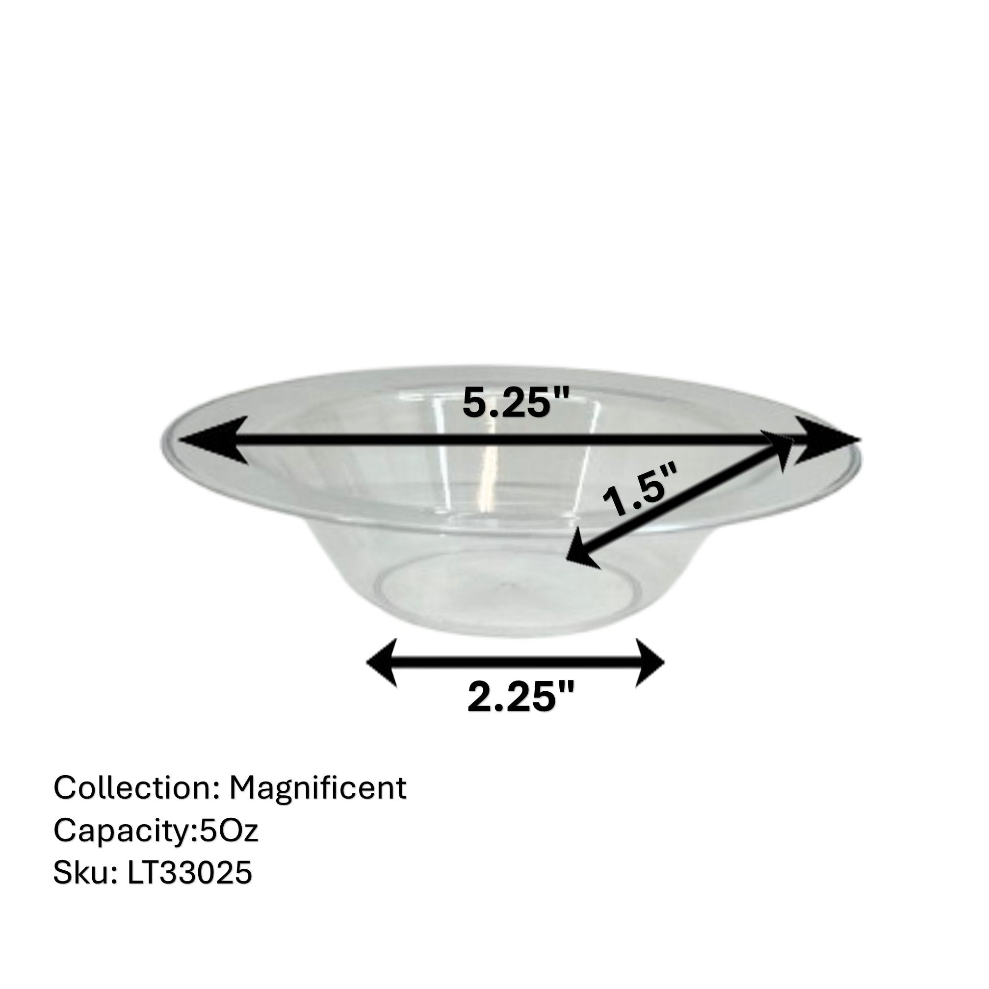 5oz Clear Magnificent Heavyweight Plastic Bowls: 3 Pack Kitchen Catalog,Dispoable Bowls product detail image