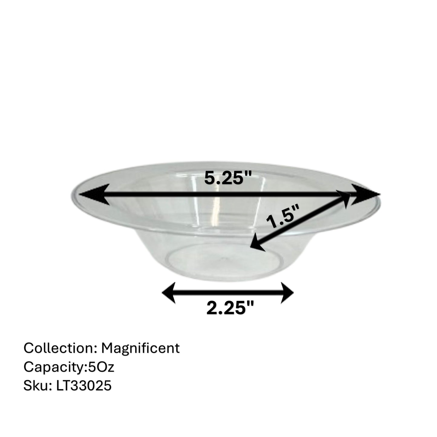  Clear Magnificent Heavyweight Plastic Bowls