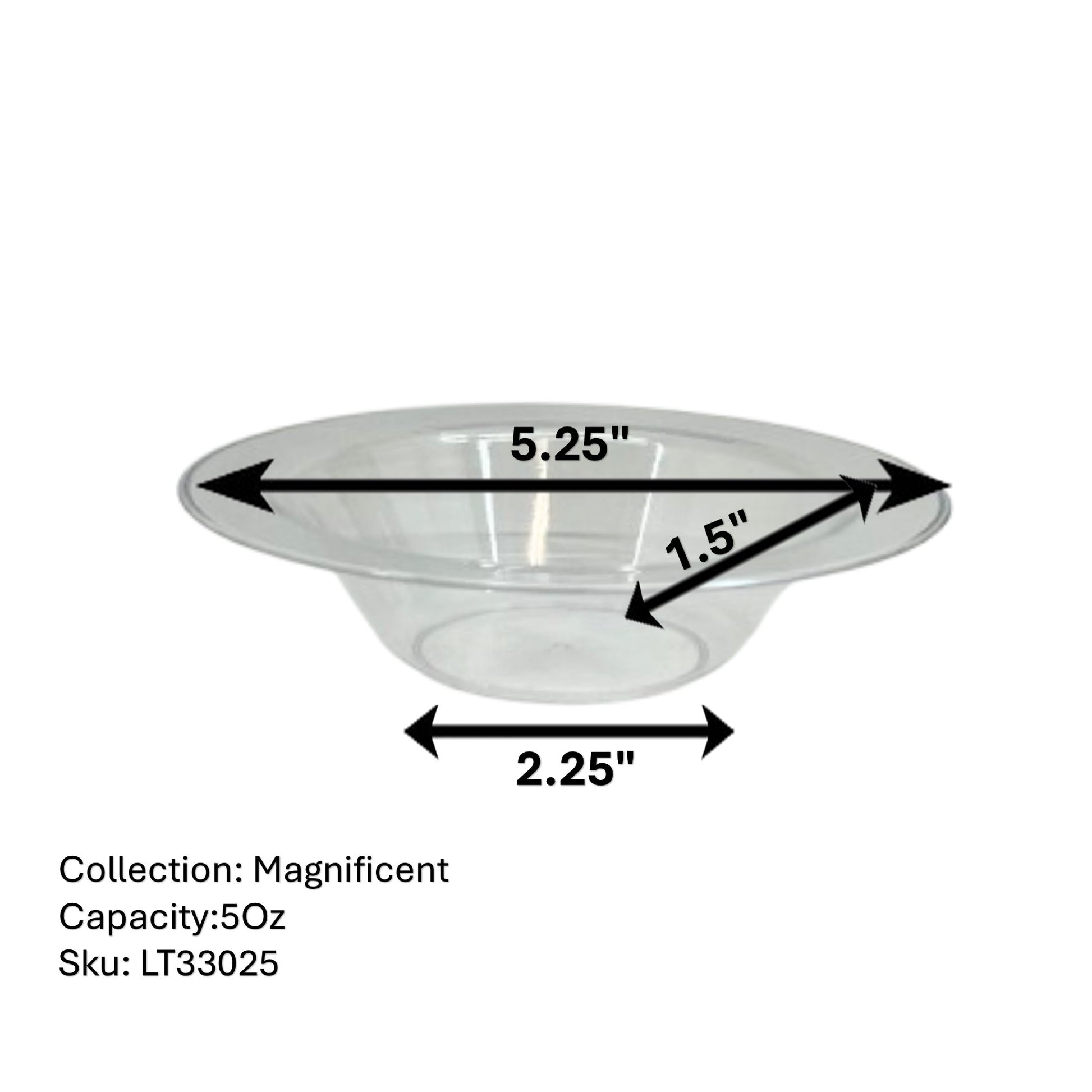  Clear Magnificent Heavyweight Plastic Bowls