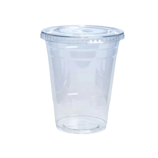 Plastic Clear PET Cups With Flat Lid