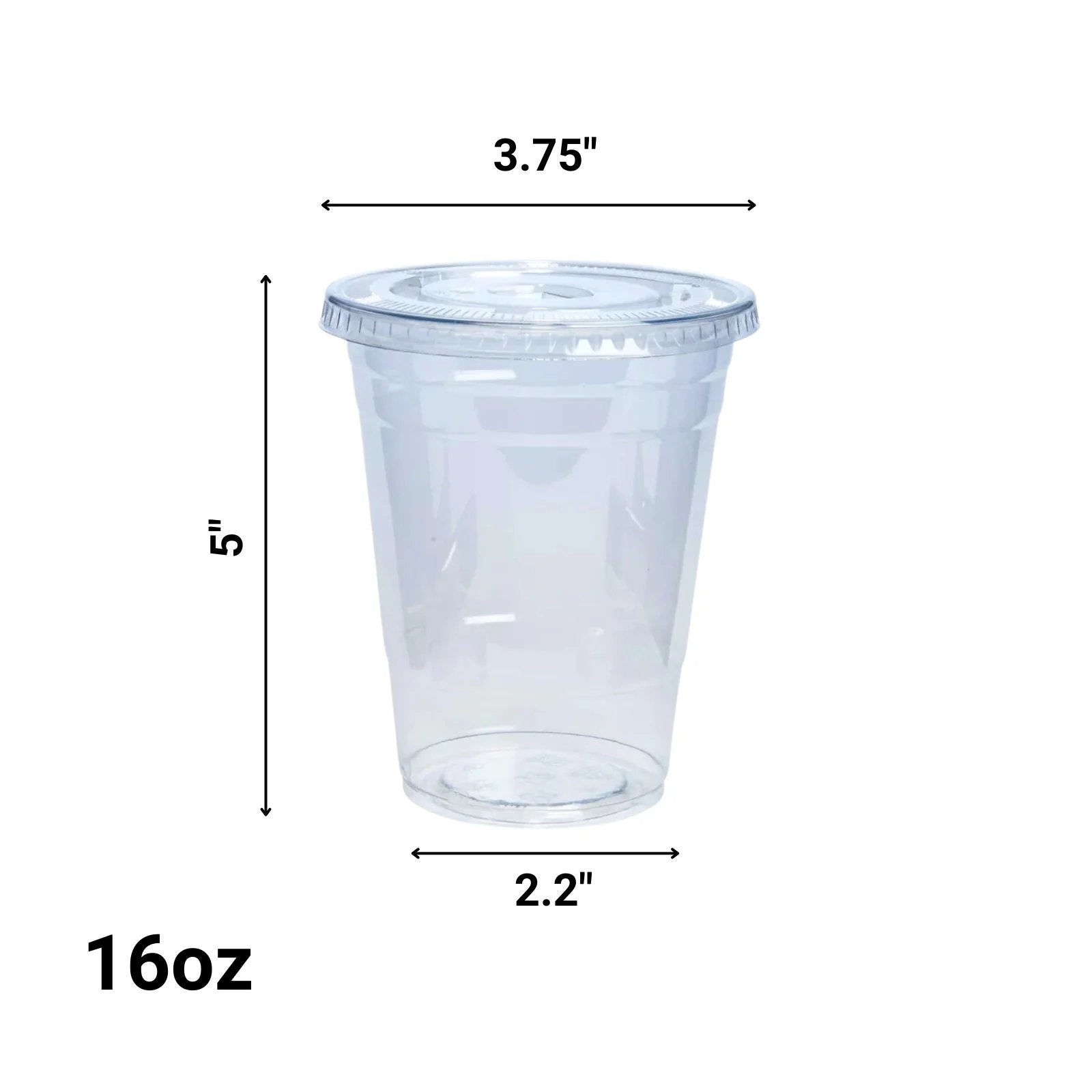 16oz Plastic Clear PET Cups With Flat Lids: 6 Pack Kitchen Catalog,Dispoable Cups product detail image