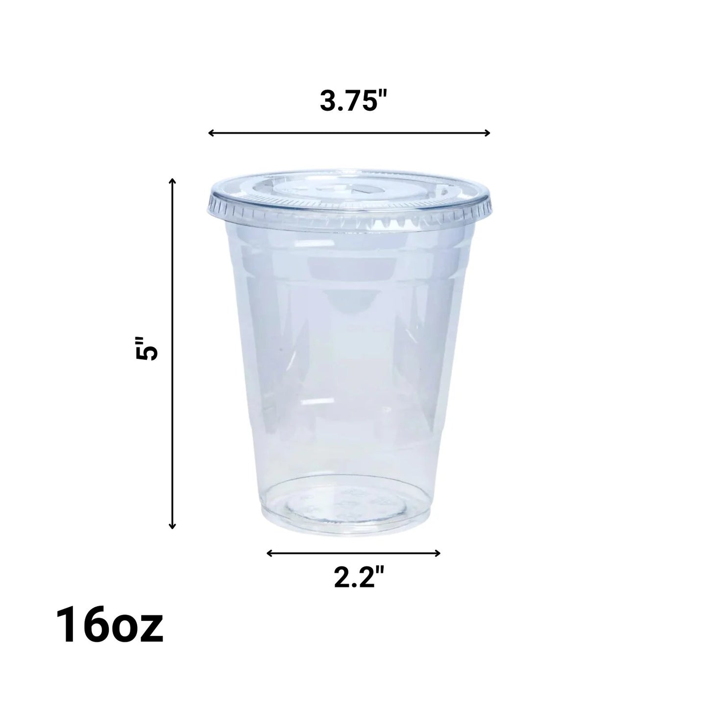 Plastic Clear PET Cups With Flat Lids