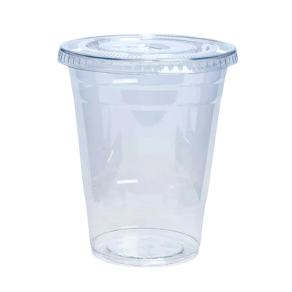 Plastic Clear PET Cups With Flat Lids