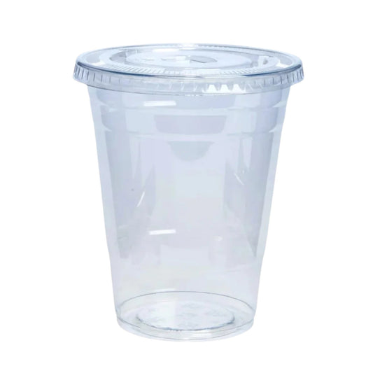 Plastic Clear PET Cups With Flat Lids
