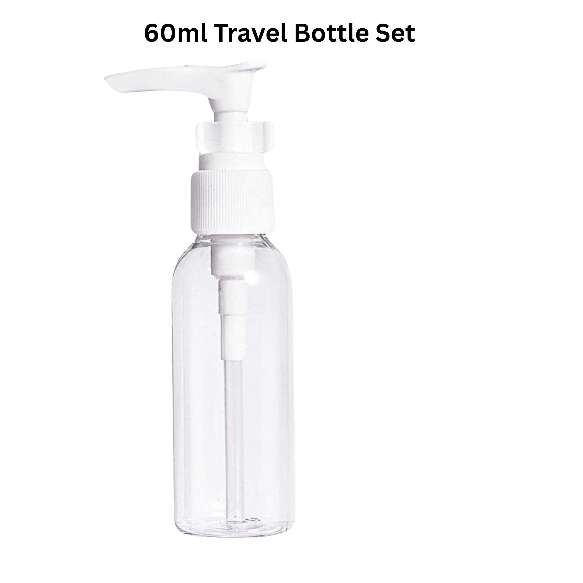 2oz / 60ml Clear Plastic Travel Pump Bottle with Lock: 1 Pack Travel Bottle product image 5