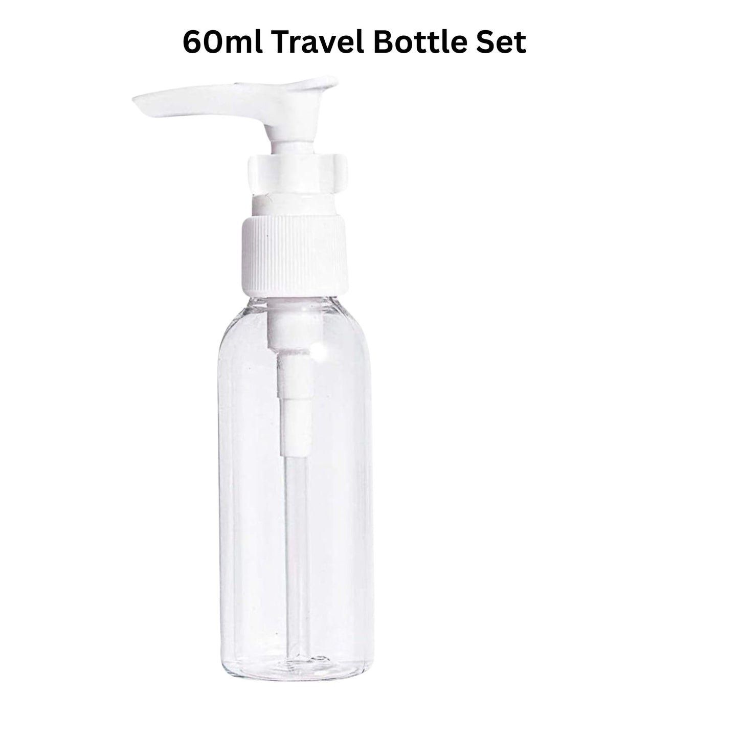 Clear Plastic Travel Pump Bottle with Lock