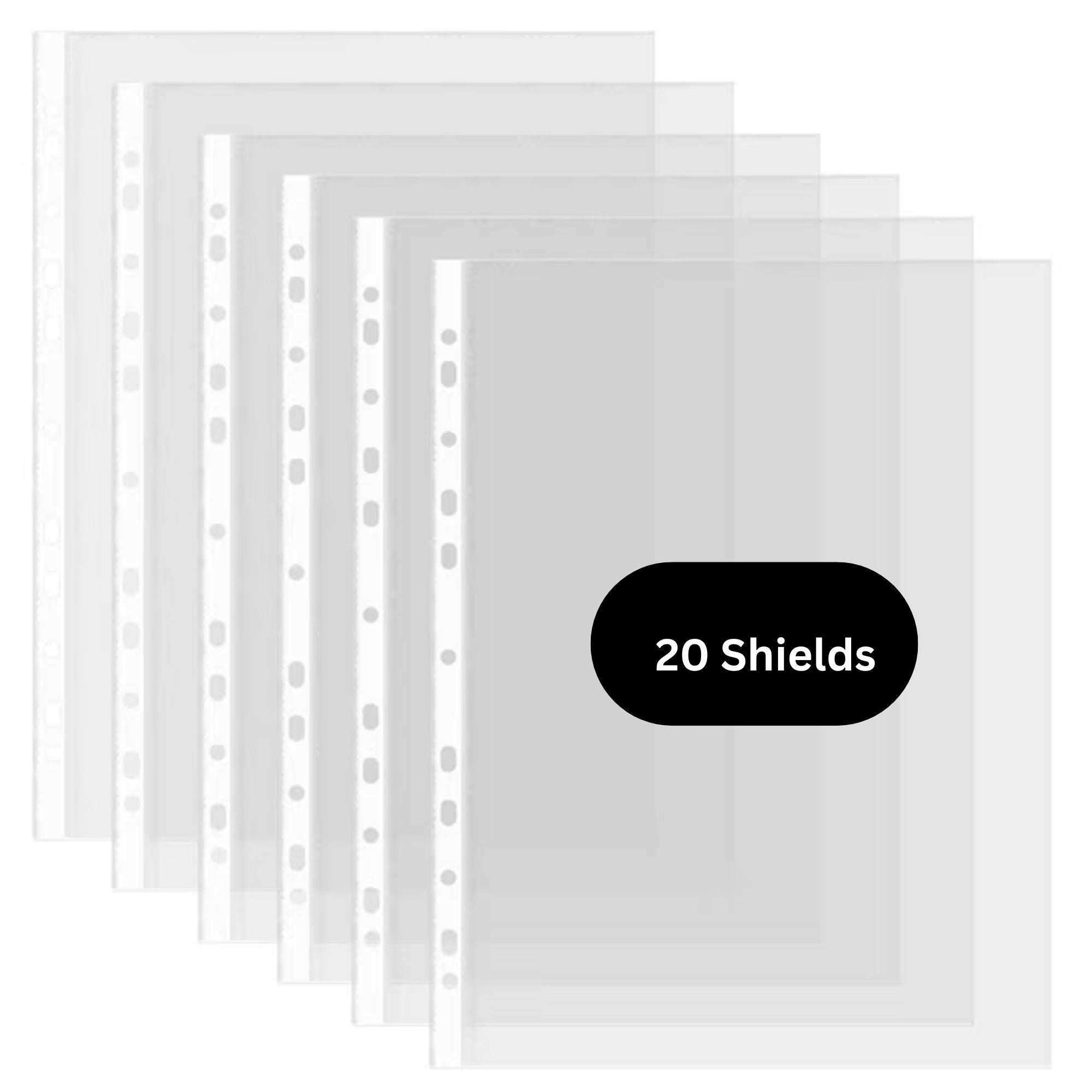 Clear Sheet Protectors 11"X8.5" Reinforced 11 Hole Fit for 3 Ring Binder: 20 Pack File Folders main product image