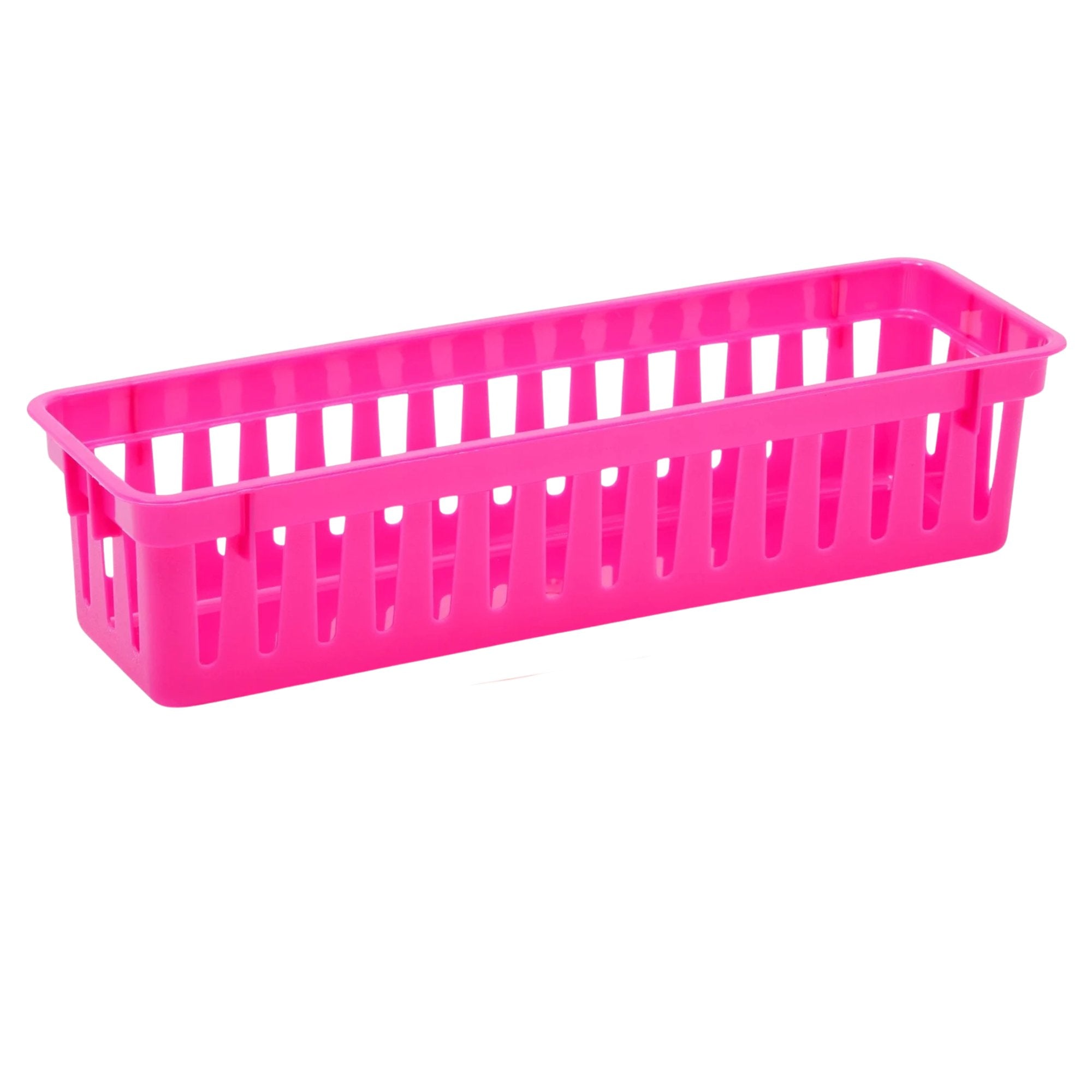 Rectangular 10.3"x3.25"x2.37" Slim Plastic Organizer 1 Pack Basket Organizer size and feature image