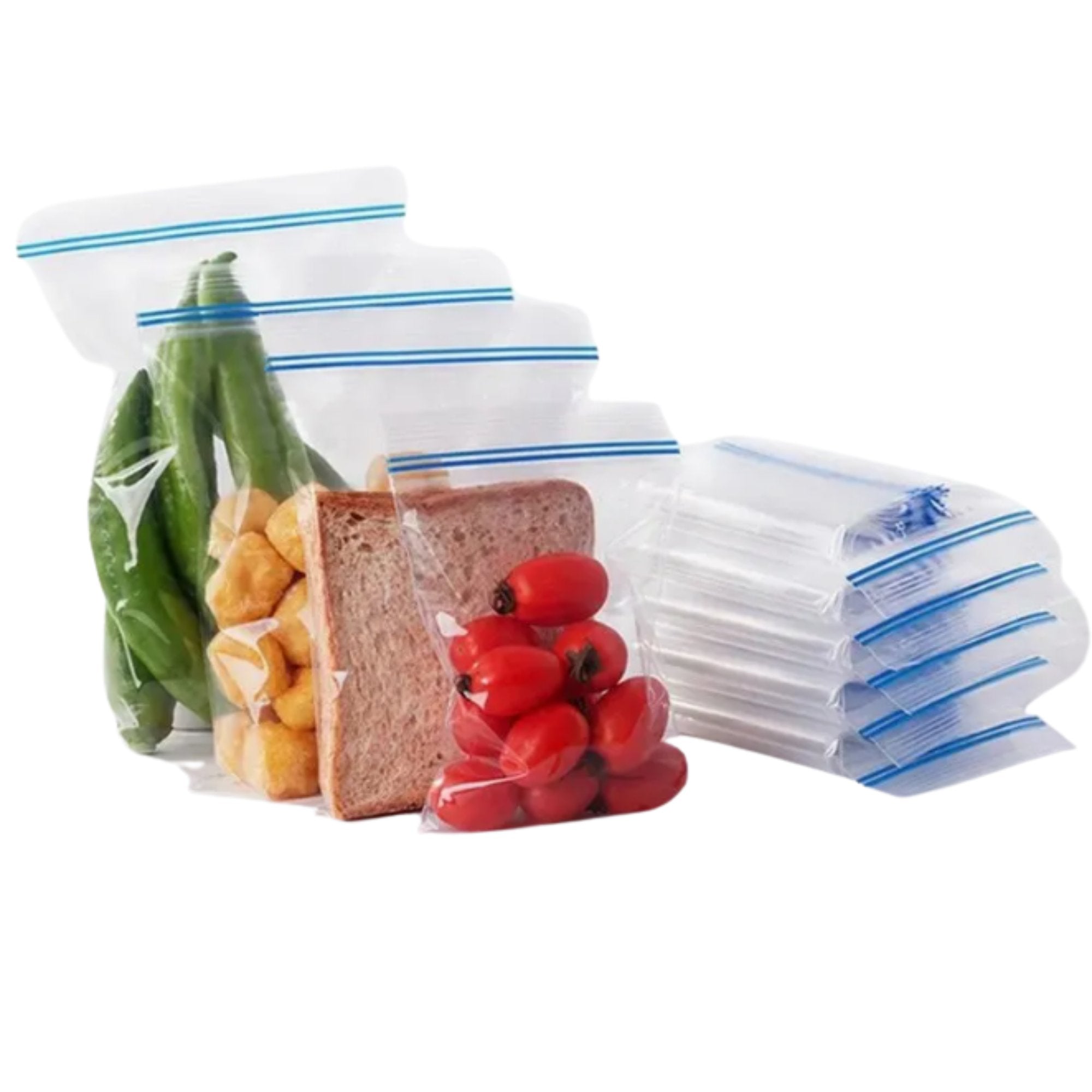 Resealable 7" x 8" Multi Purpose Zippered Storage Bags:25 Pack Kitchen Catalog,Household Storage Bags Zippered Bags