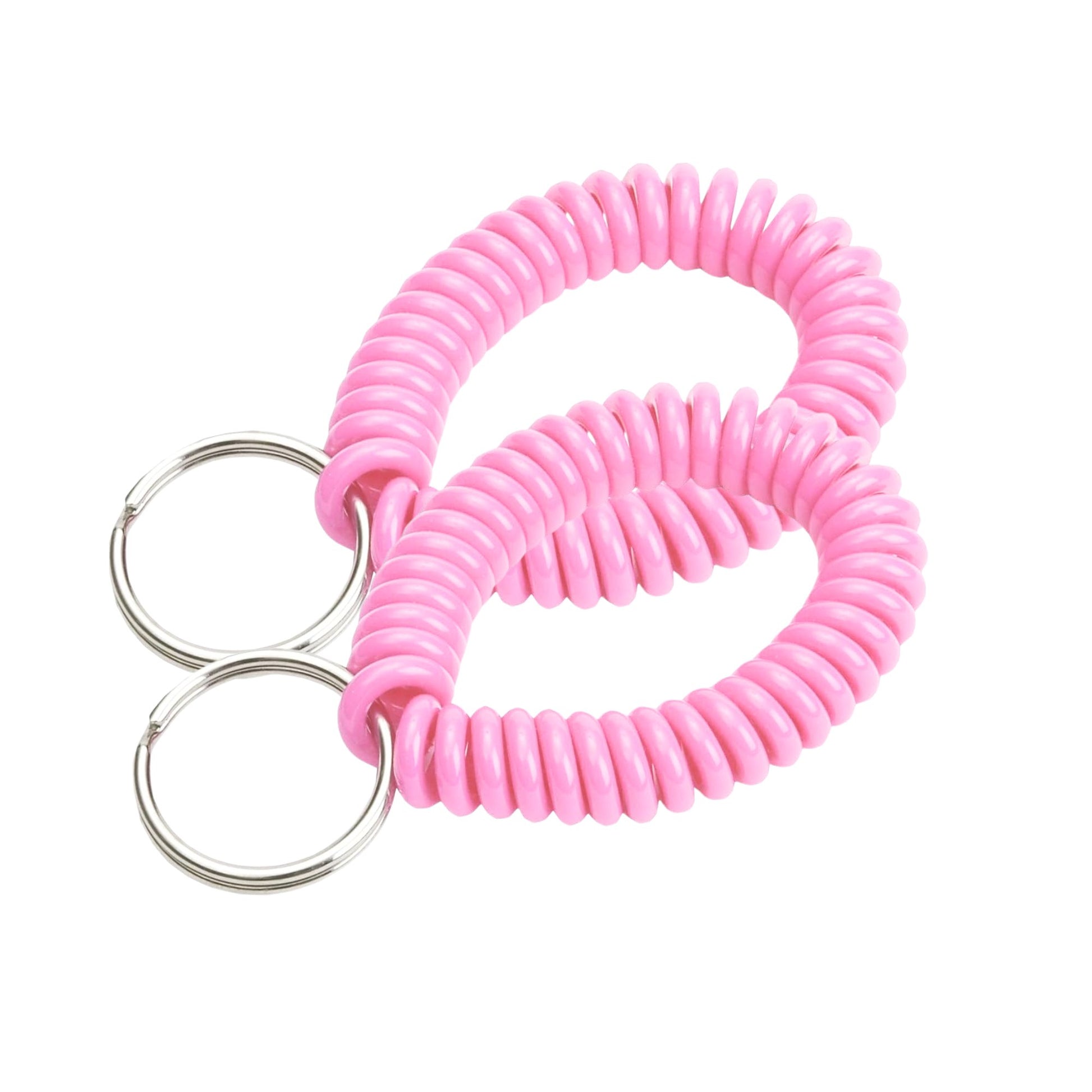 Spiral Wrist Coil Keychain with Steel Key Ring