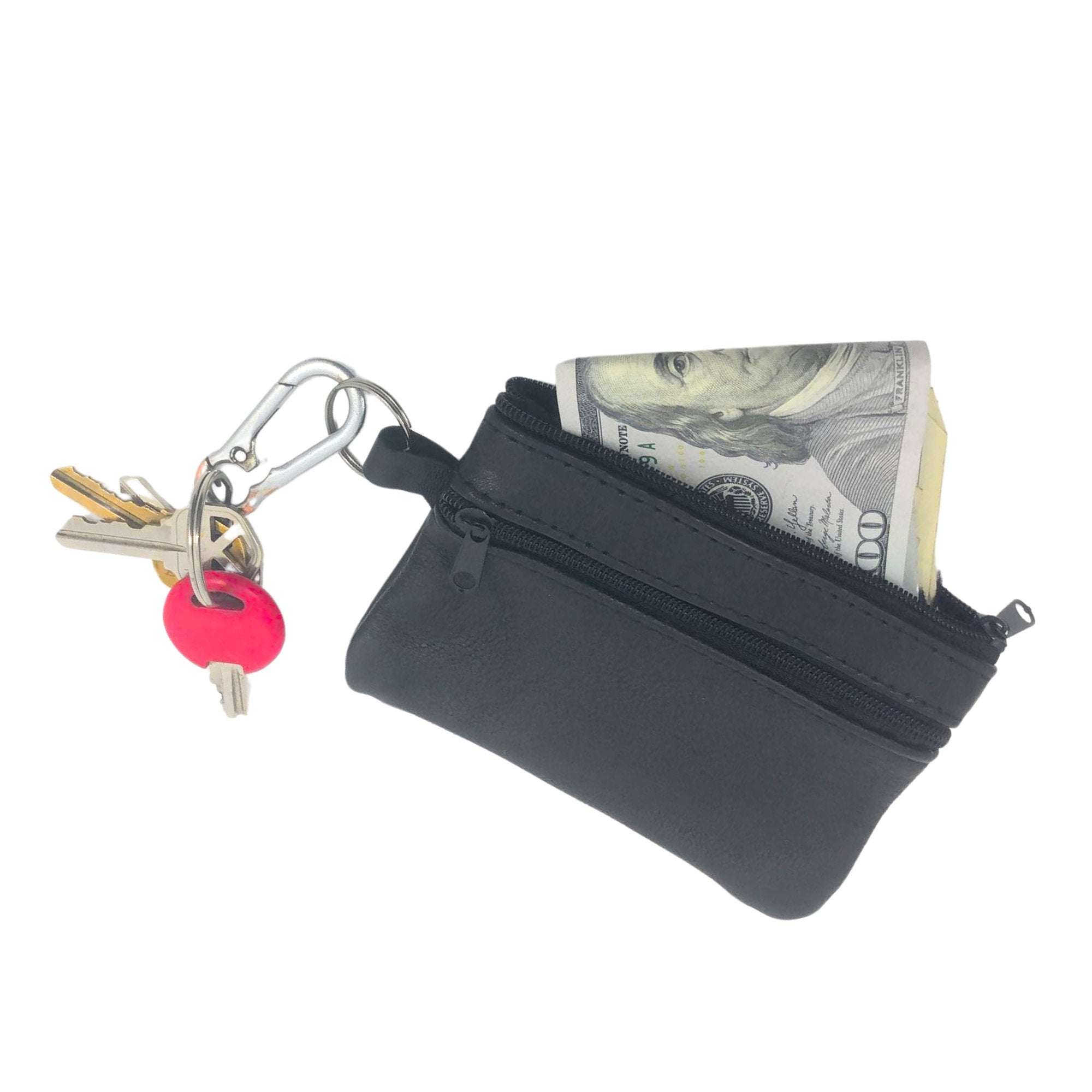 Coin Bag with Key Chain Pouch for Coins and Small Essentials: 1 Pack COIN PURSE size and feature image