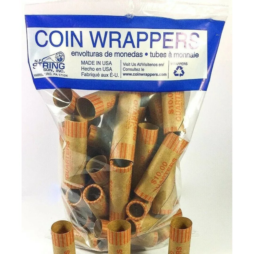 Coin Wrappers: 36CT Paper Coin Wrappers & Bill Straps office product image 5