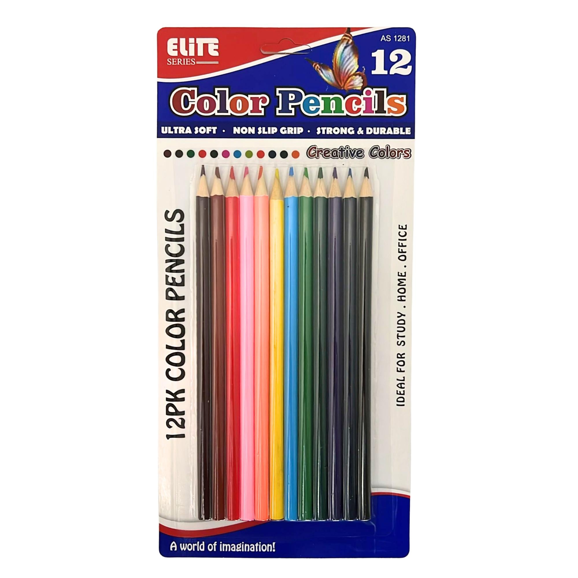 Color Pencils Ultra Soft, Non Slip, Strong & Durable: 12 Pack Wooden Pencils main product image