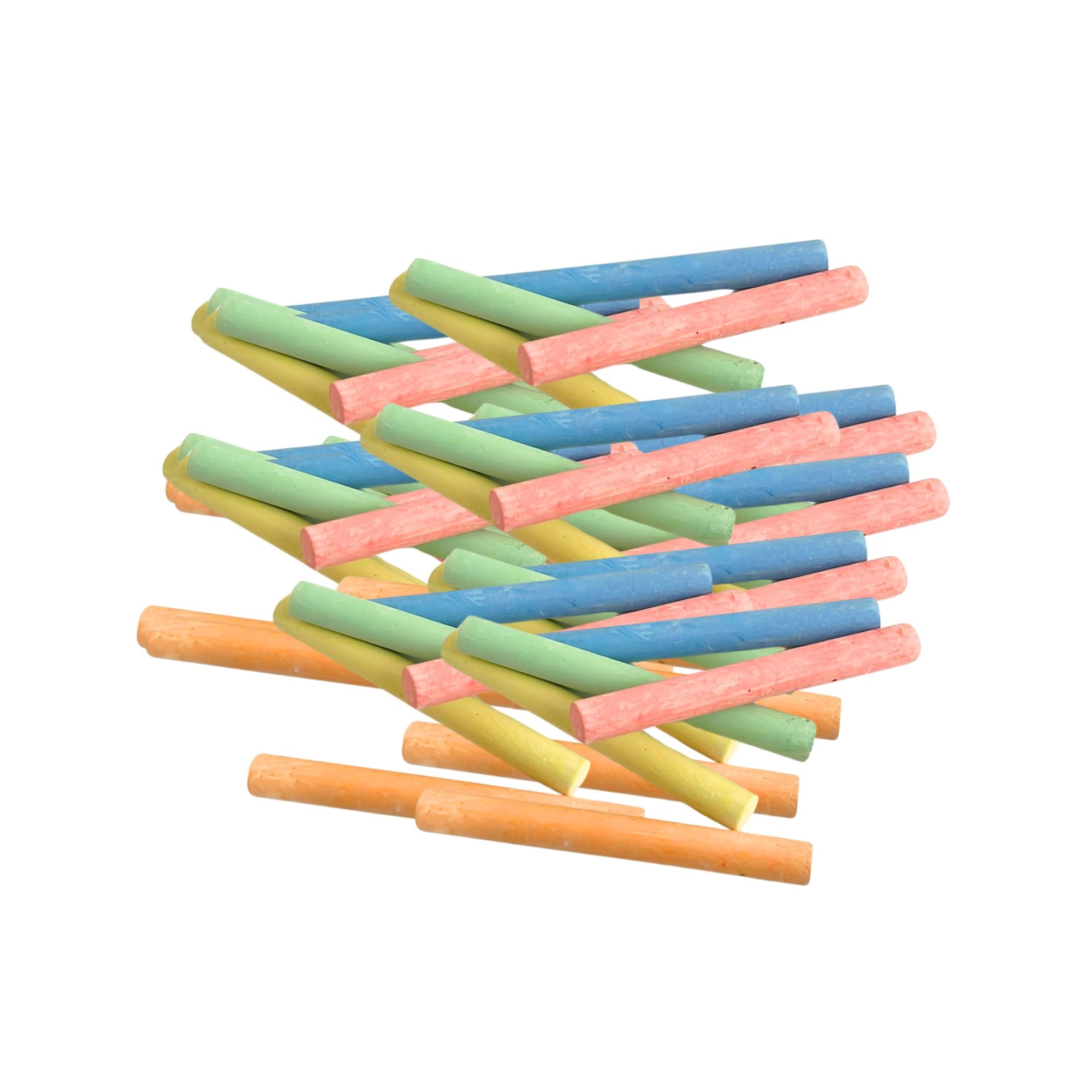 Colored Chalk – Low Dust with Intense Color: 50 Pack lifestyle use image