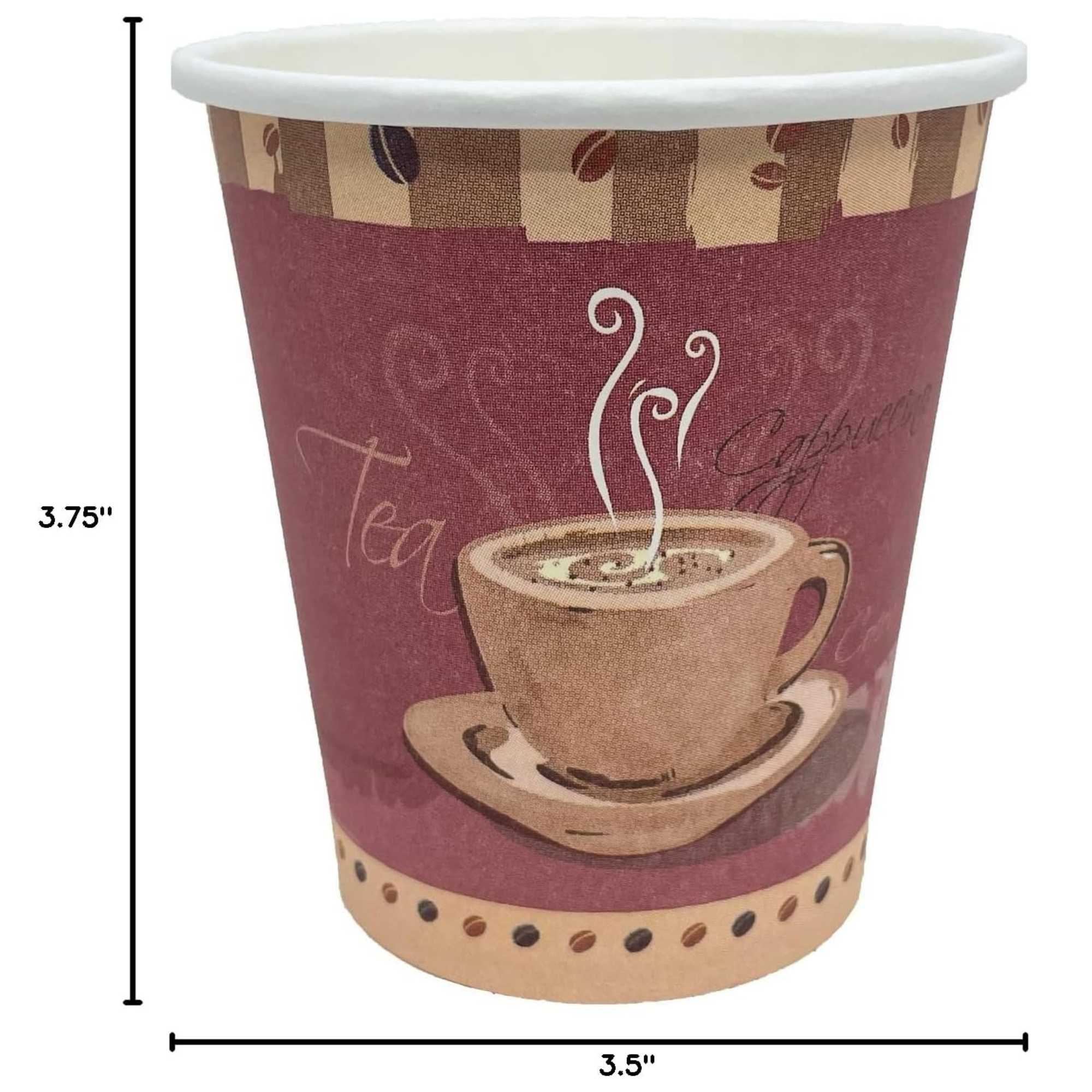 10oz Colored Heaven Hot Cups with Black Lids: 8 Pack Kitchen Catalog,Dispoable Cups Coffee Cups product detail image