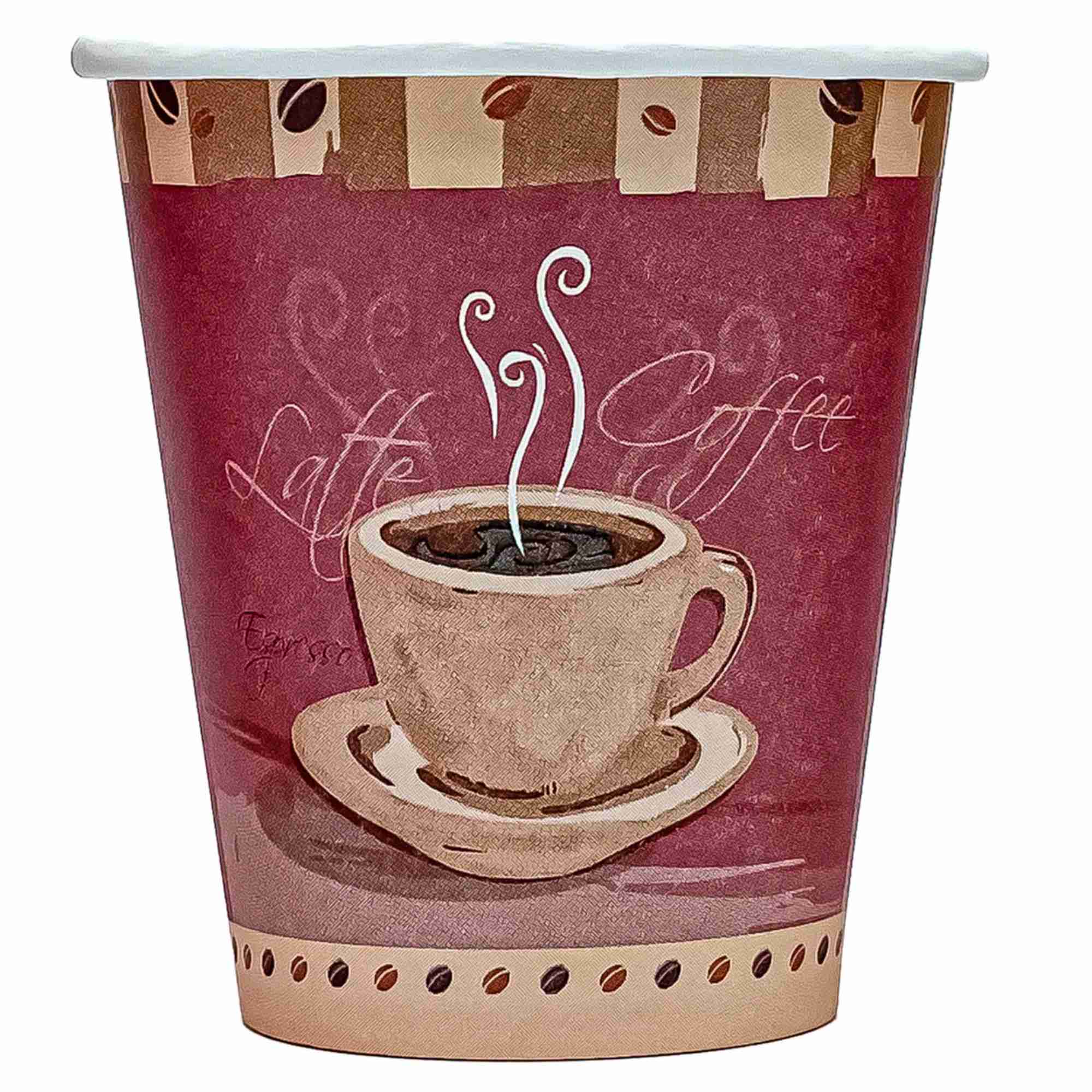 10oz Colored Heaven Hot Cups with Black Lids: 8 Pack Kitchen Catalog,Dispoable Cups Coffee Cups lifestyle use image