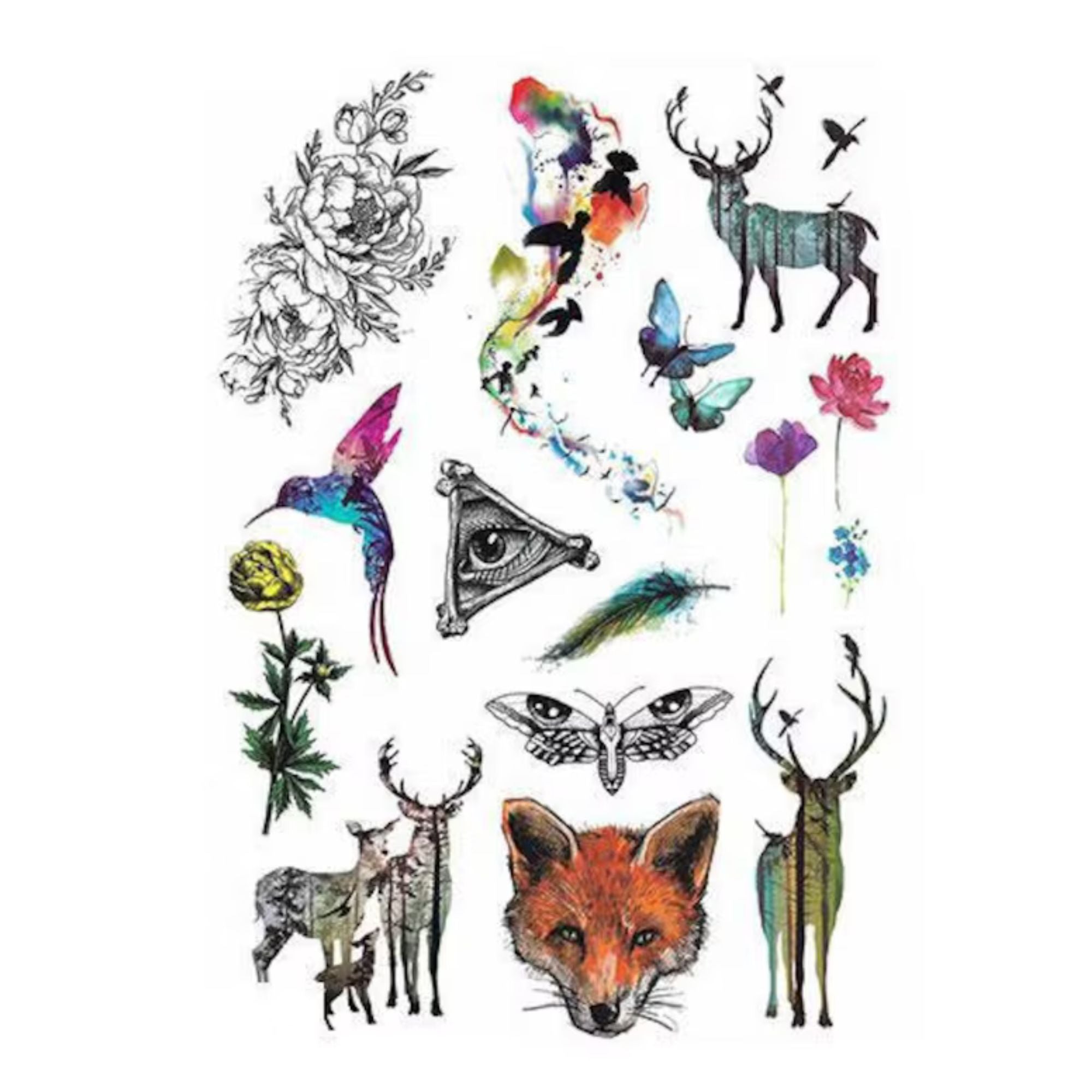 Colored Semi Permanent /Temporary Long Lasting Tattoo for Kids: 1 Pack Temporary Tattoos Tattos product image 6