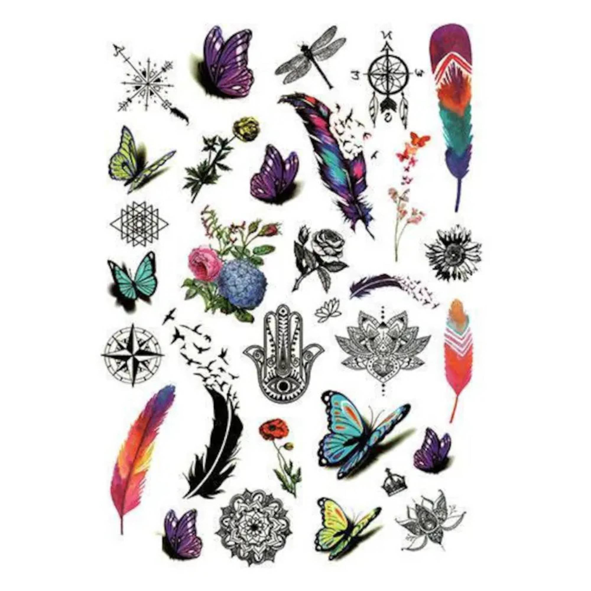 Colored Semi Permanent /Temporary Long Lasting Tattoo for Kids: 1 Pack Temporary Tattoos Tattos product image 7