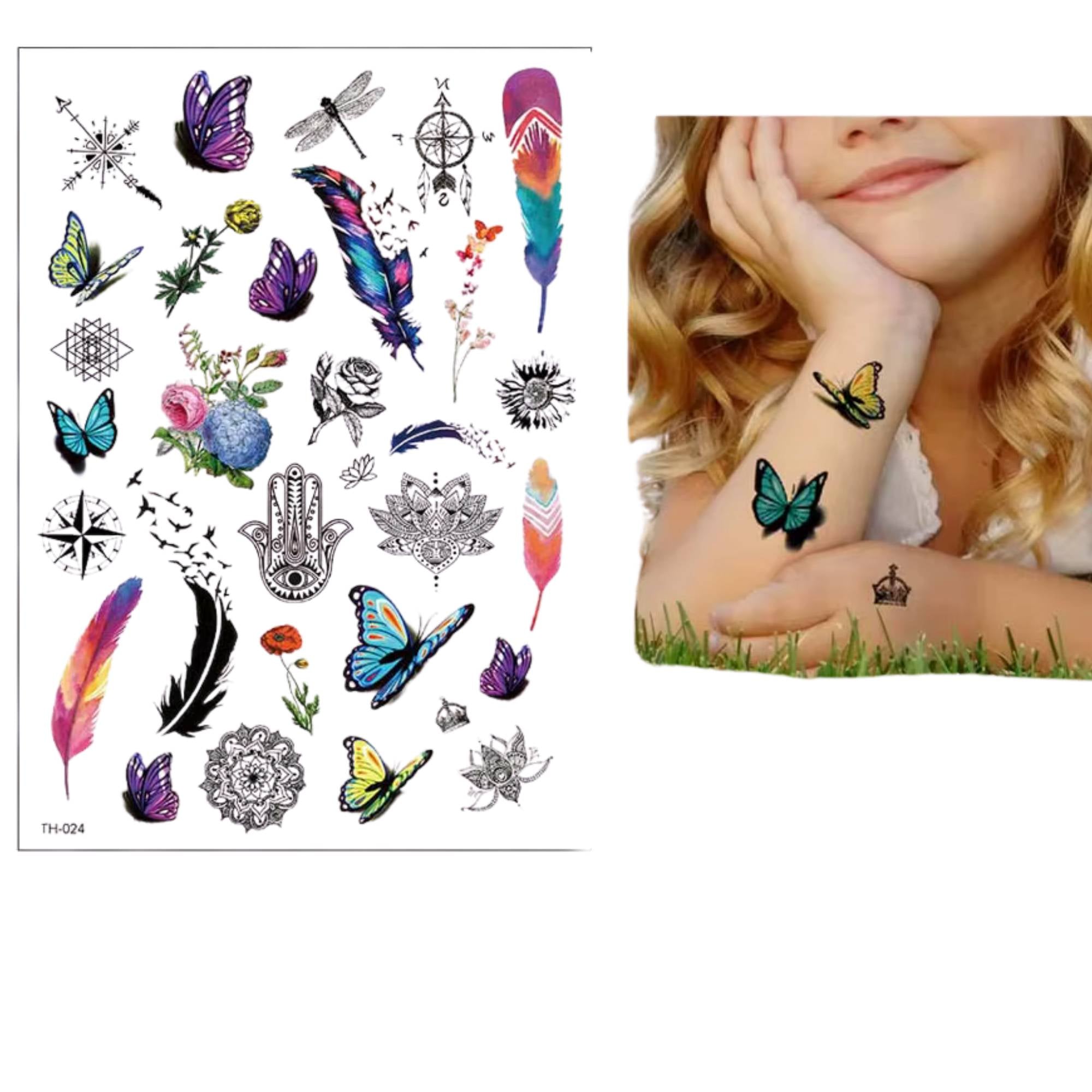 Colored Semi Permanent /Temporary Long Lasting Tattoo for Kids: 1 Pack Temporary Tattoos Tattos product detail image