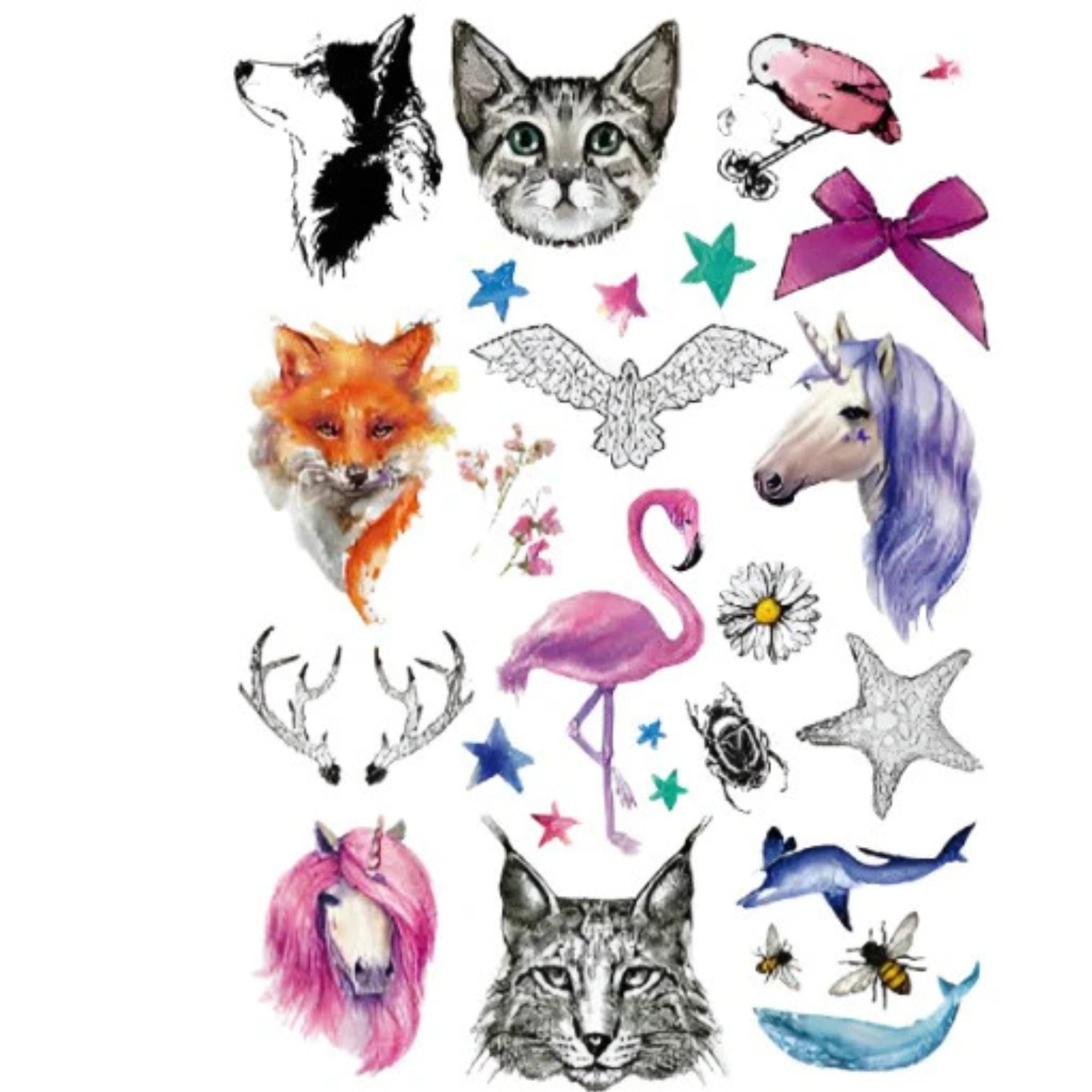 Colored Semi Permanent /Temporary Long Lasting Tattoo for Kids: 1 Pack Temporary Tattoos Tattos product image 9