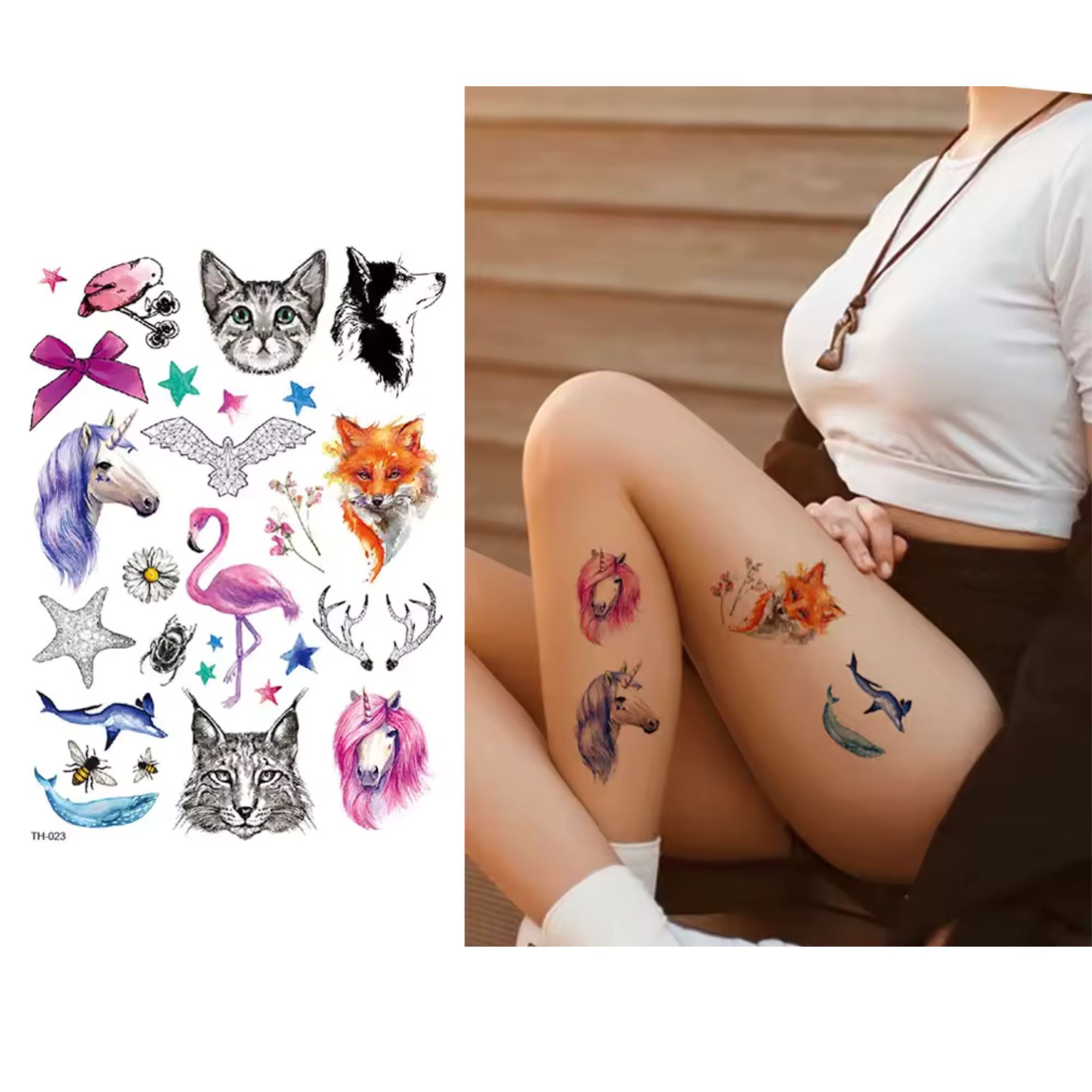 Colored Semi Permanent /Temporary Long Lasting Tattoo for Kids: 1 Pack Temporary Tattoos Tattos size and feature image