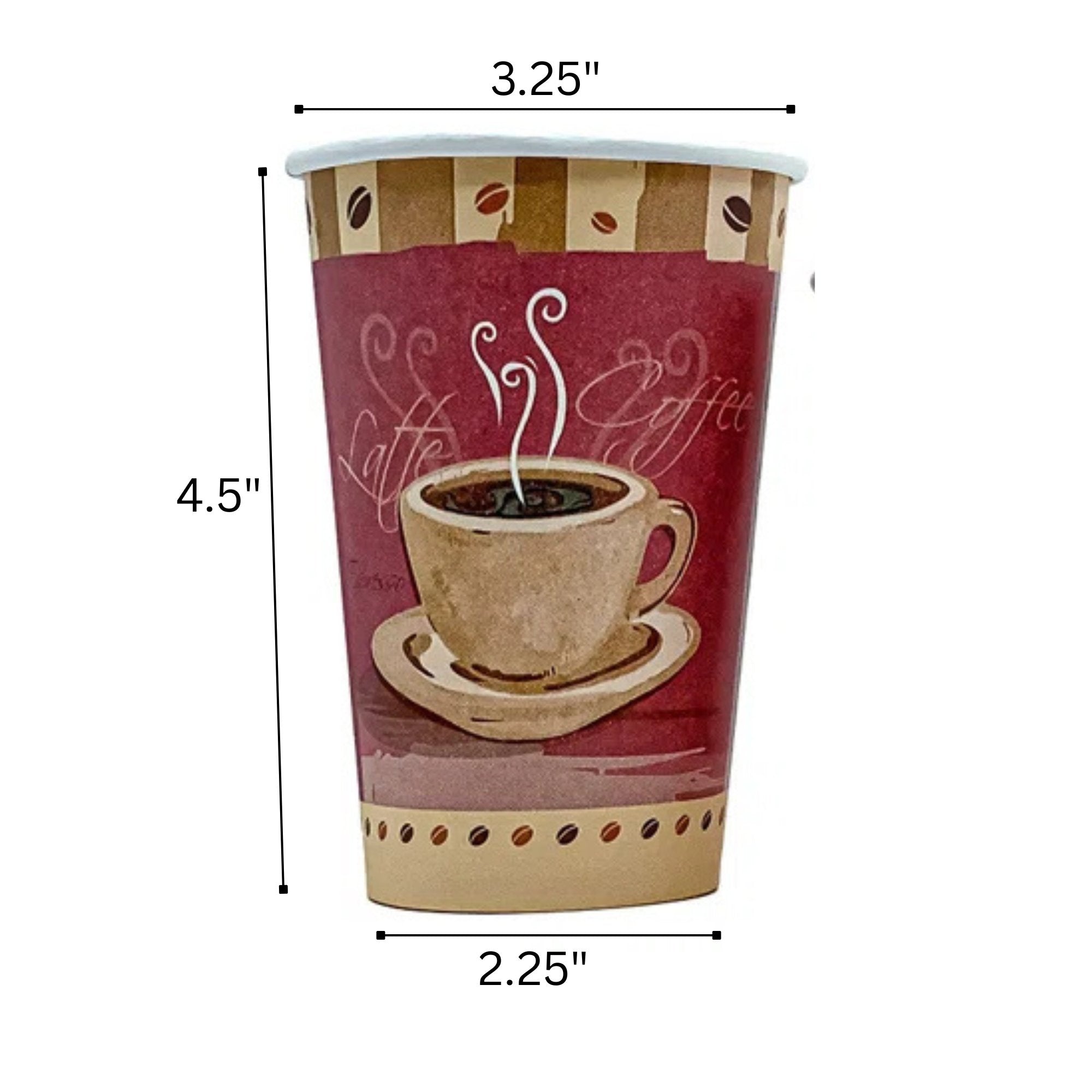 12oz Colored Heaven Hot Cups with Black Lids: 6 Pack Kitchen Catalog,Dispoable Cups Coffee Cups product detail image