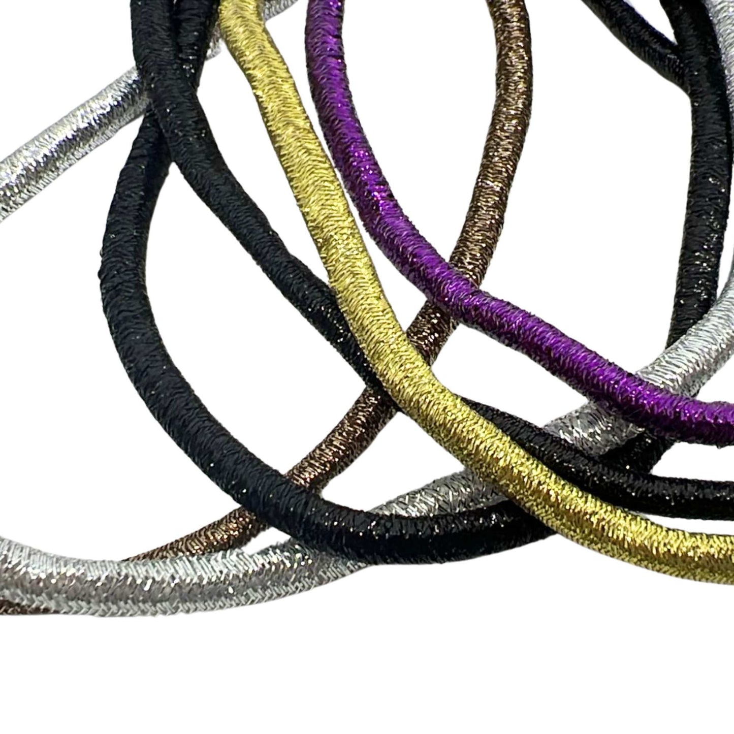 Large 6 Count Solid Multicolor 4" Hair Bands