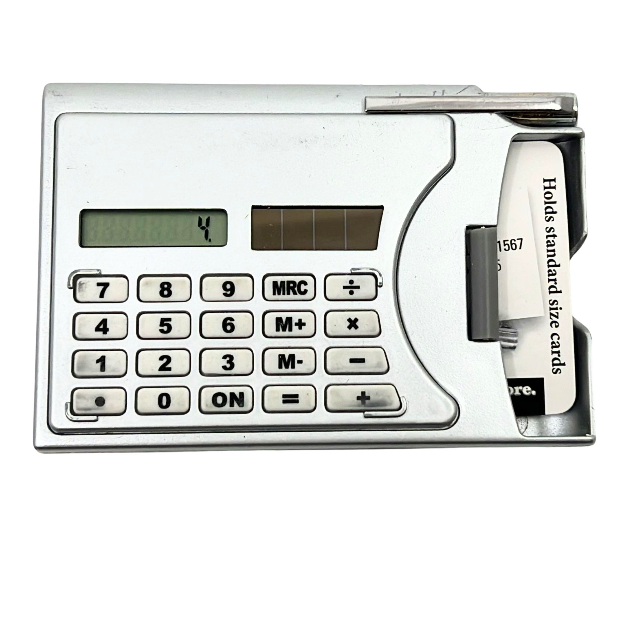 3 in 1 Compact Calculator with Cardholder and Pen: 2 Pcs Set calculator School product image 8