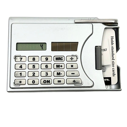  Compact Calculator with Cardholder and Pen
