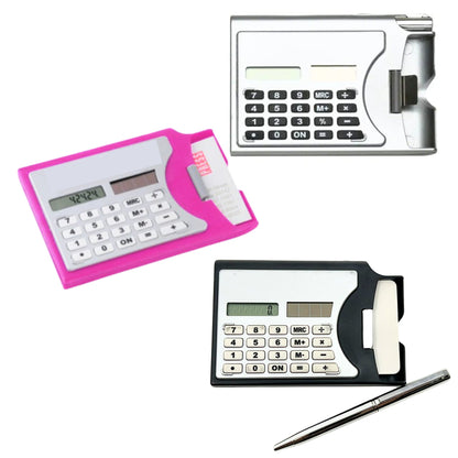  Compact Calculator with Cardholder and Pen
