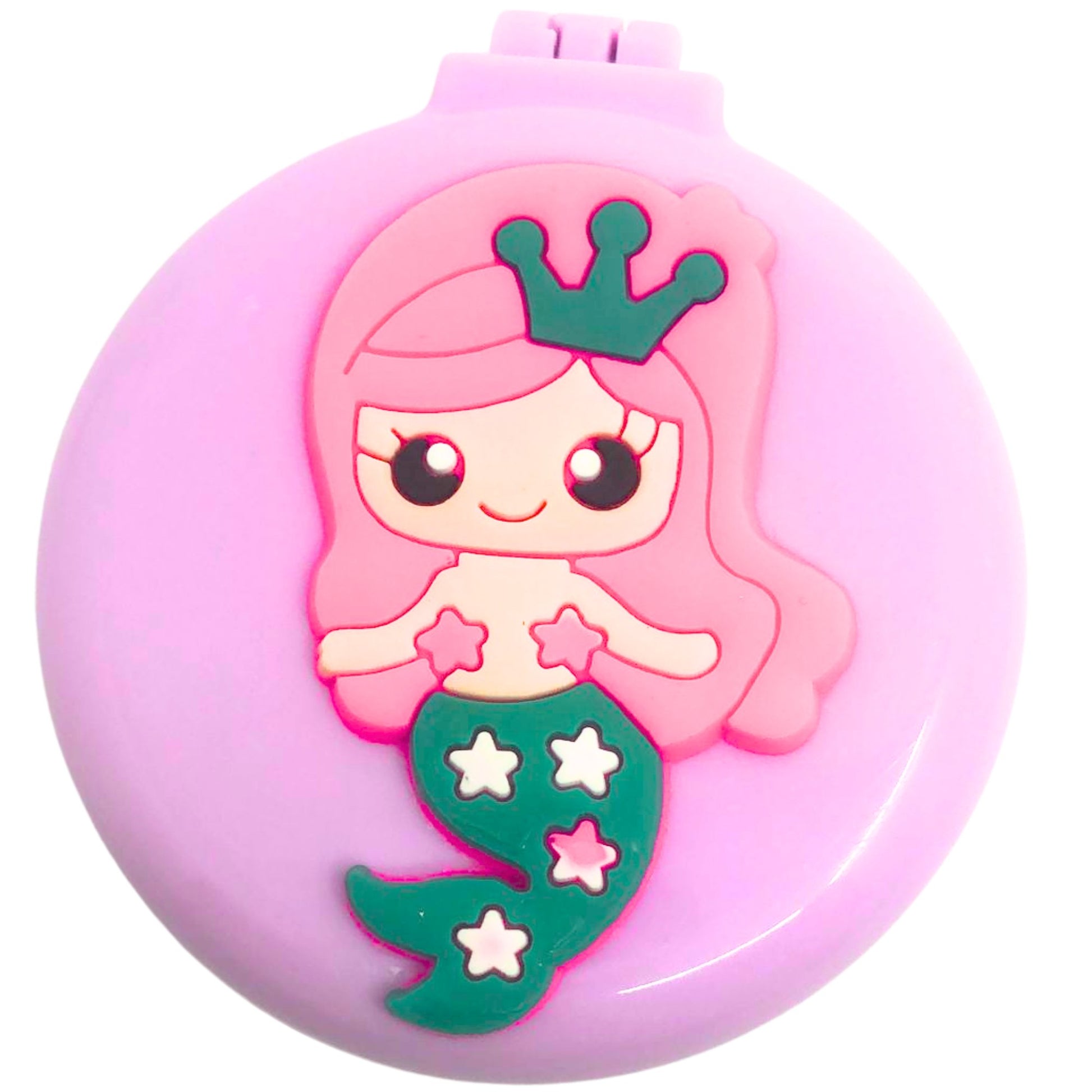 Small Folding Pocket Hair Brush with Mirror – Compact Detangling, Massage Comb for On the Go Grooming