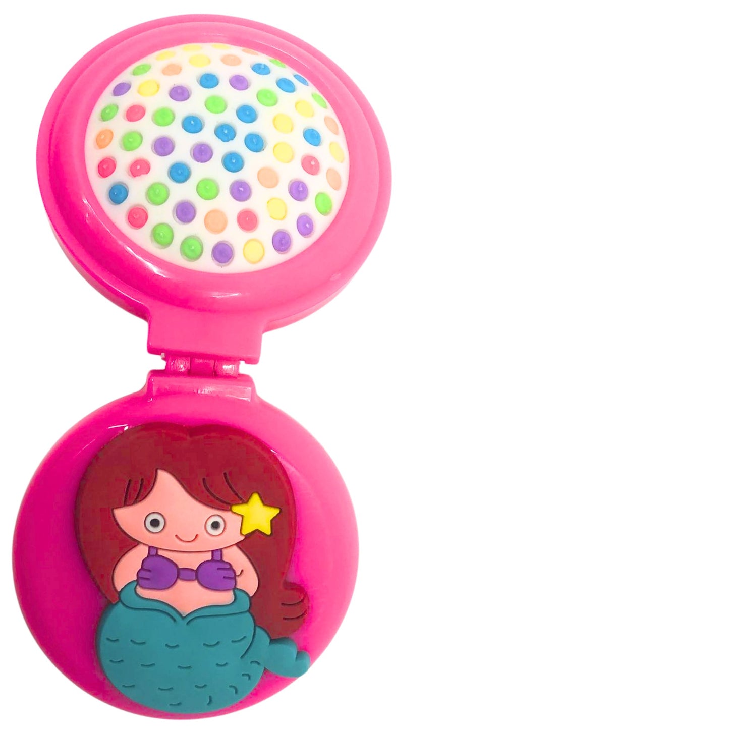 Small Folding Pocket Hair Brush with Mirror – Compact Detangling, Massage Comb for On the Go Grooming