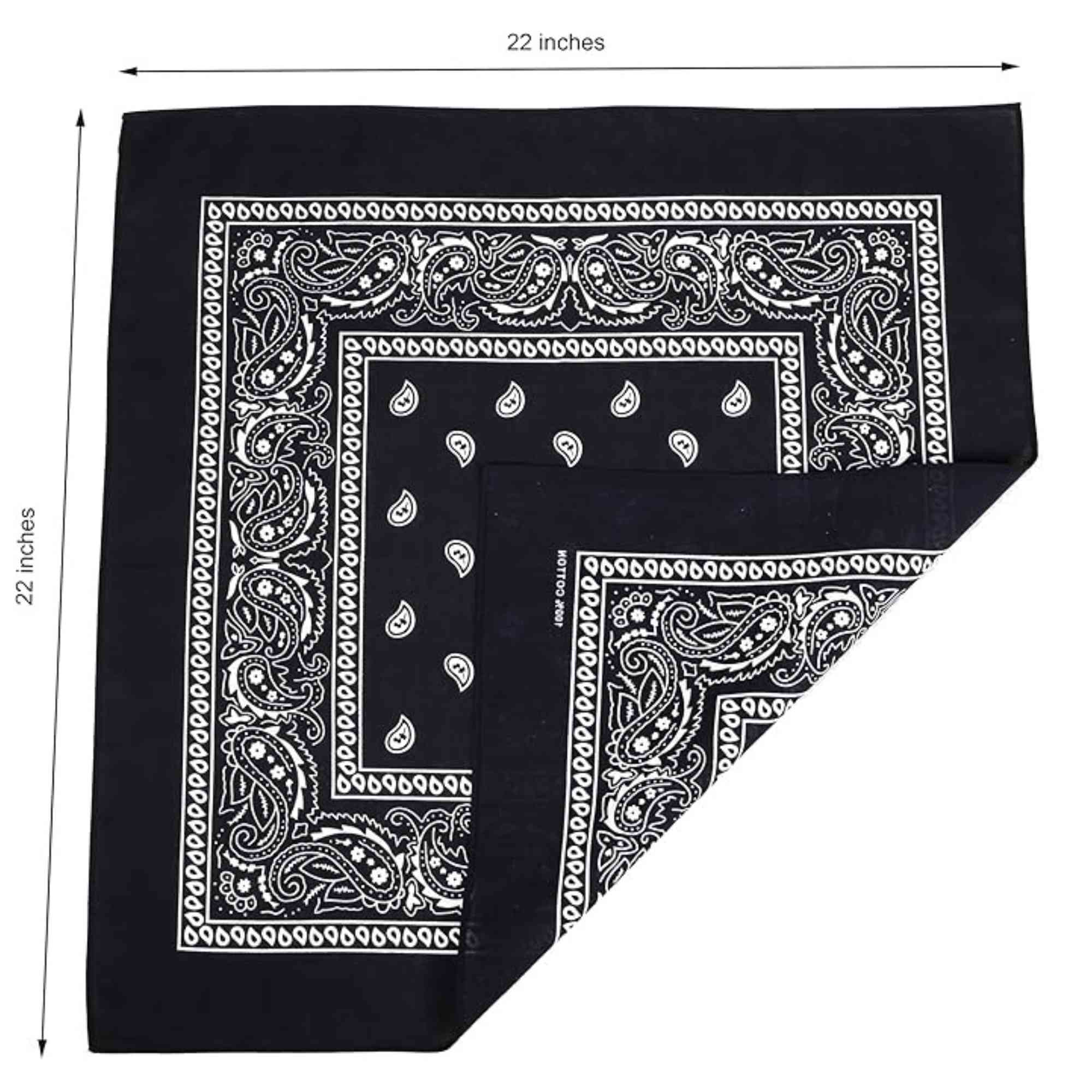 Unisex Paisley Pattern 100% Cotton Bandana Head or Neck Scarf: 1 Pack Bandana, Novelty & Souvenir Catalogs & Headties