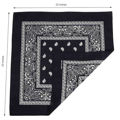 Unisex  Paisley Pattern 100% Cotton Bandana Head or Neck Scarf