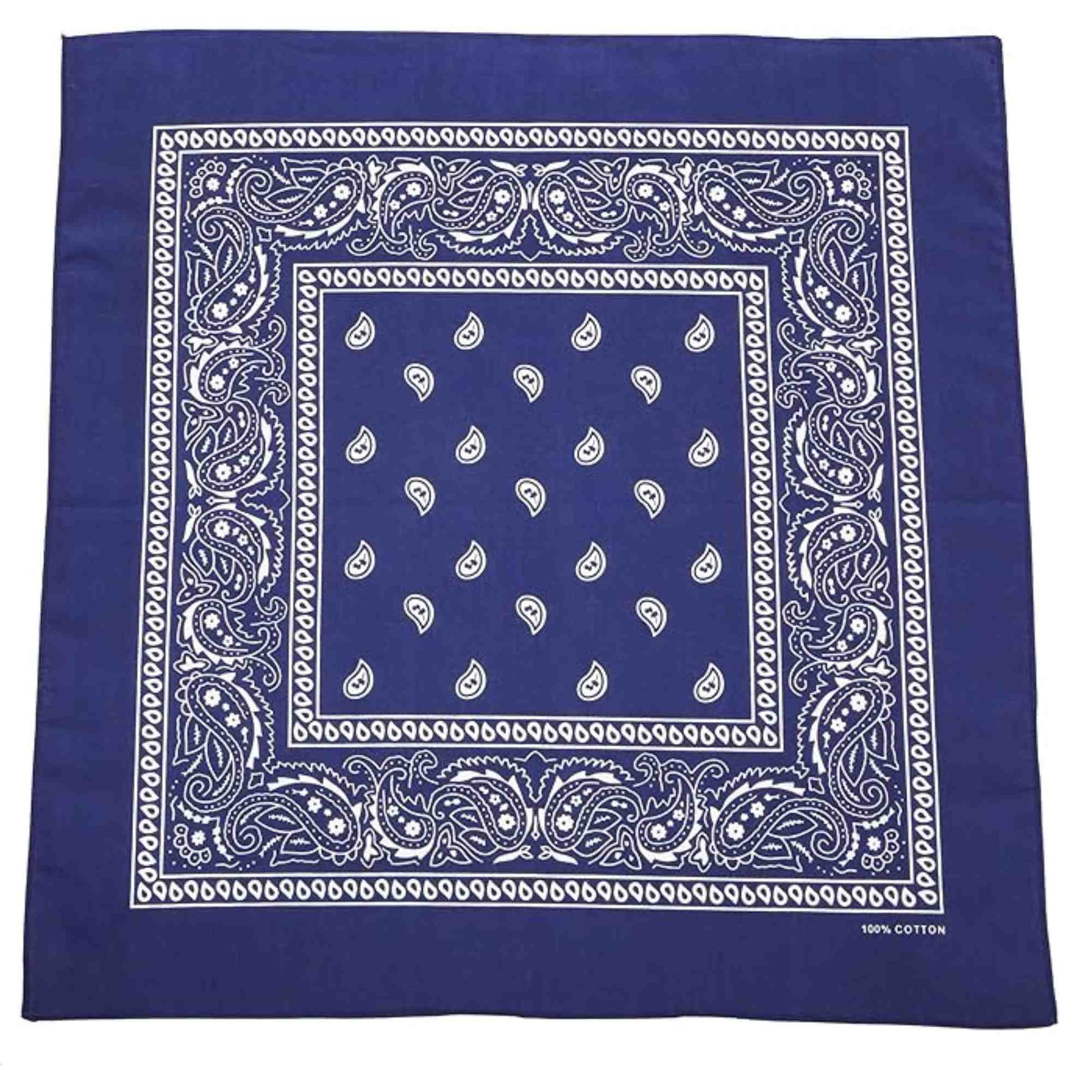 Unisex  Paisley Pattern 100% Cotton Bandana Head or Neck Scarf