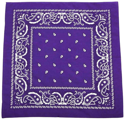 Unisex  Paisley Pattern 100% Cotton Bandana Head or Neck Scarf