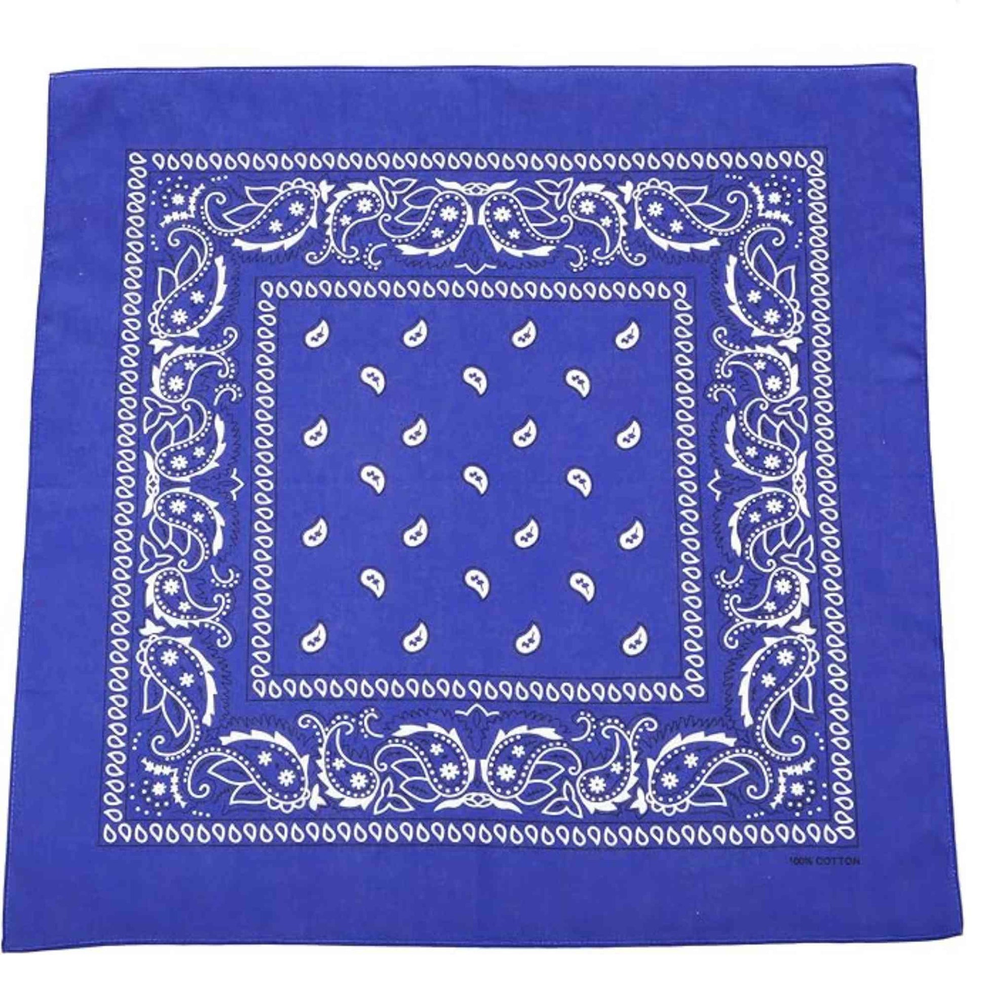 Unisex  Paisley Pattern 100% Cotton Bandana Head or Neck Scarf