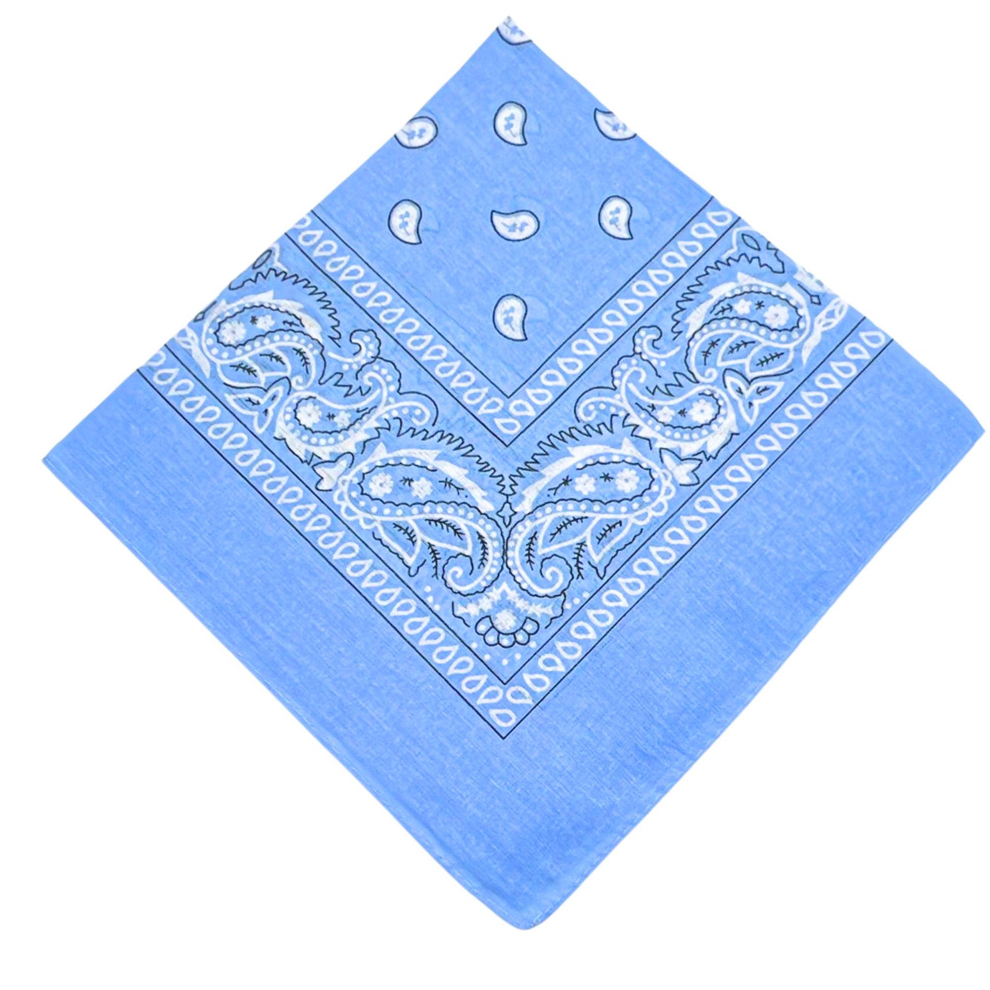 Unisex  Paisley Pattern 100% Cotton Bandana Head or Neck Scarf
