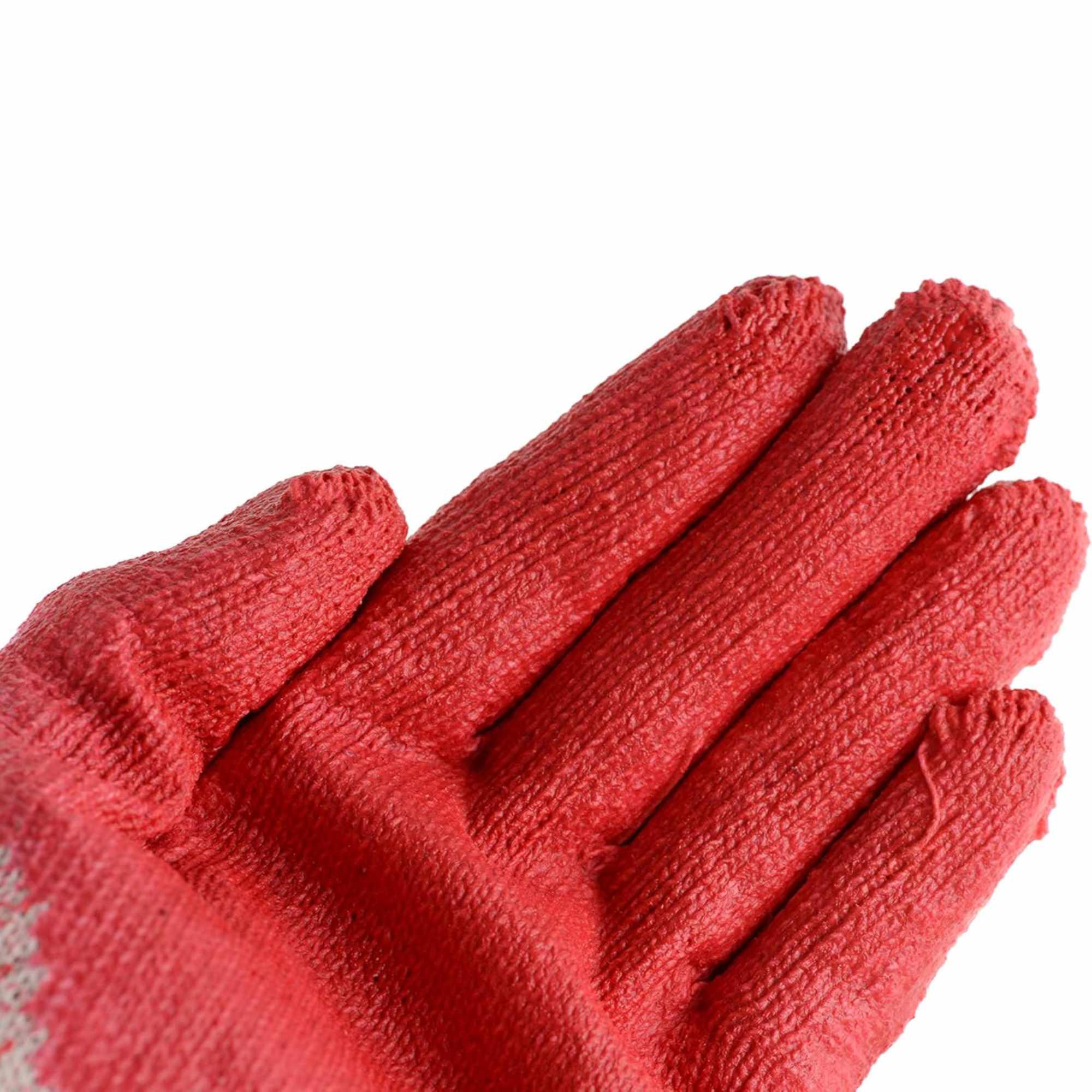 Latex Nitrile Coated Work Gloves – Cotton Knit Safety Gloves: 1 Pair Chemical Resistant Safety Gloves product image 5