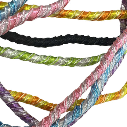 Large 6 Count Rainbow Multicolor 4" Hair Bands