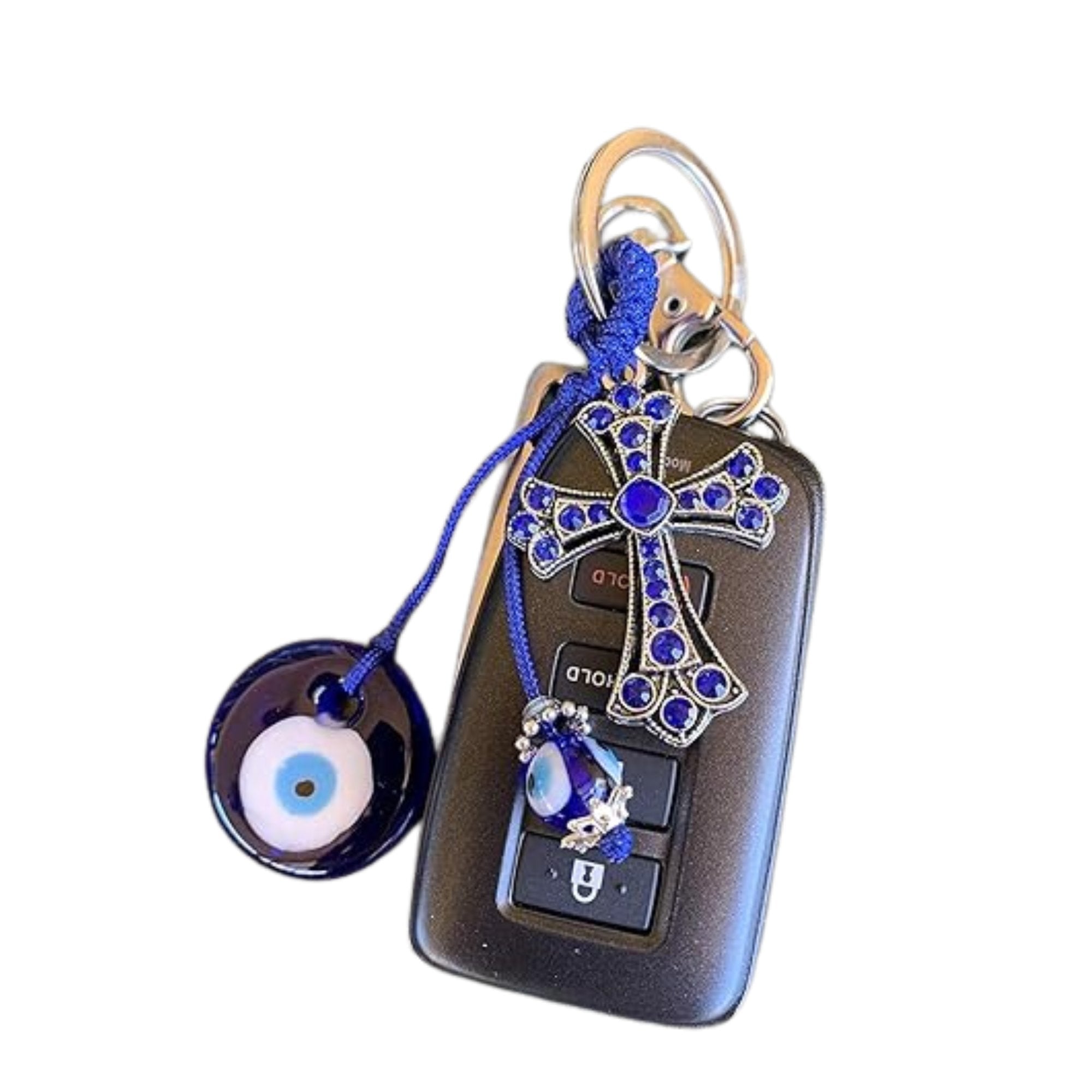 Lucky Charm Cross & Evil Eye Keychain – Rhinestone Accent: 1 Pack Keychain, Novelty & Souvenir Catalog size and feature image