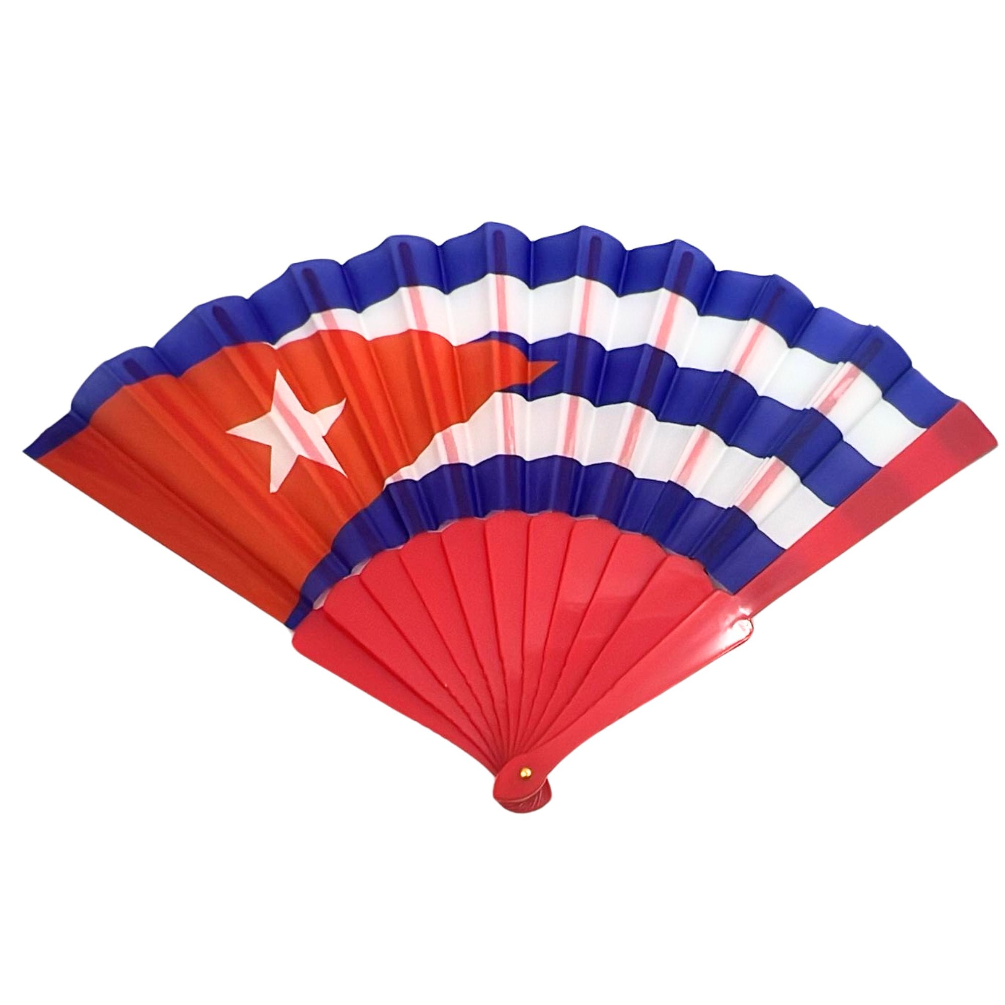 14 x 9 Inches Cuba Flag Hand Folding Fan: 1 Pack Souvenir, Novelty & Souvenir Catalog main product image