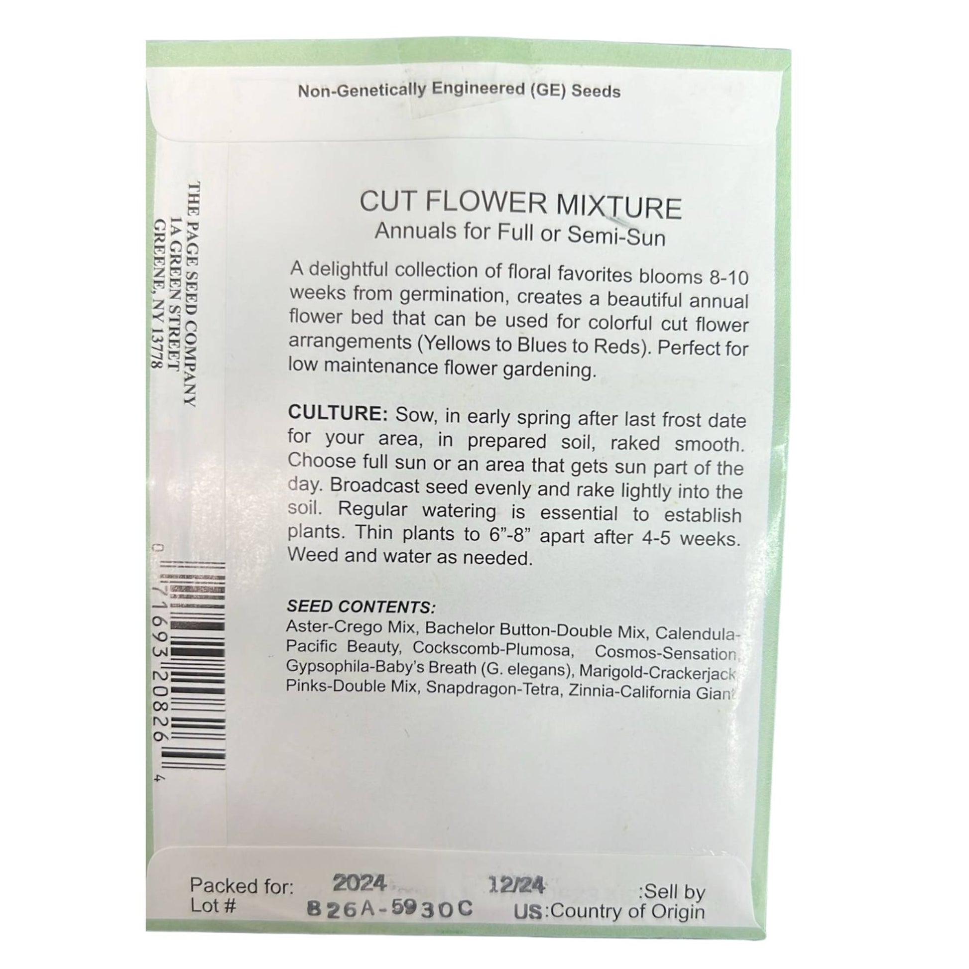 Valley Greene 300mg Cut Flower Seed Mixture Seeds