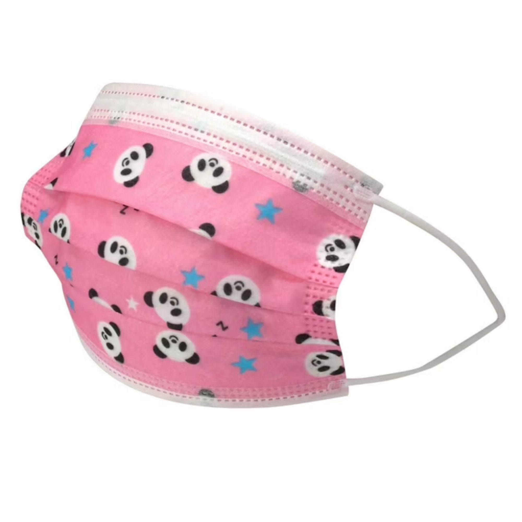 Panda Print Kids 3 Layer Face Masks: 10 Pack Personal Care Safety size and feature image